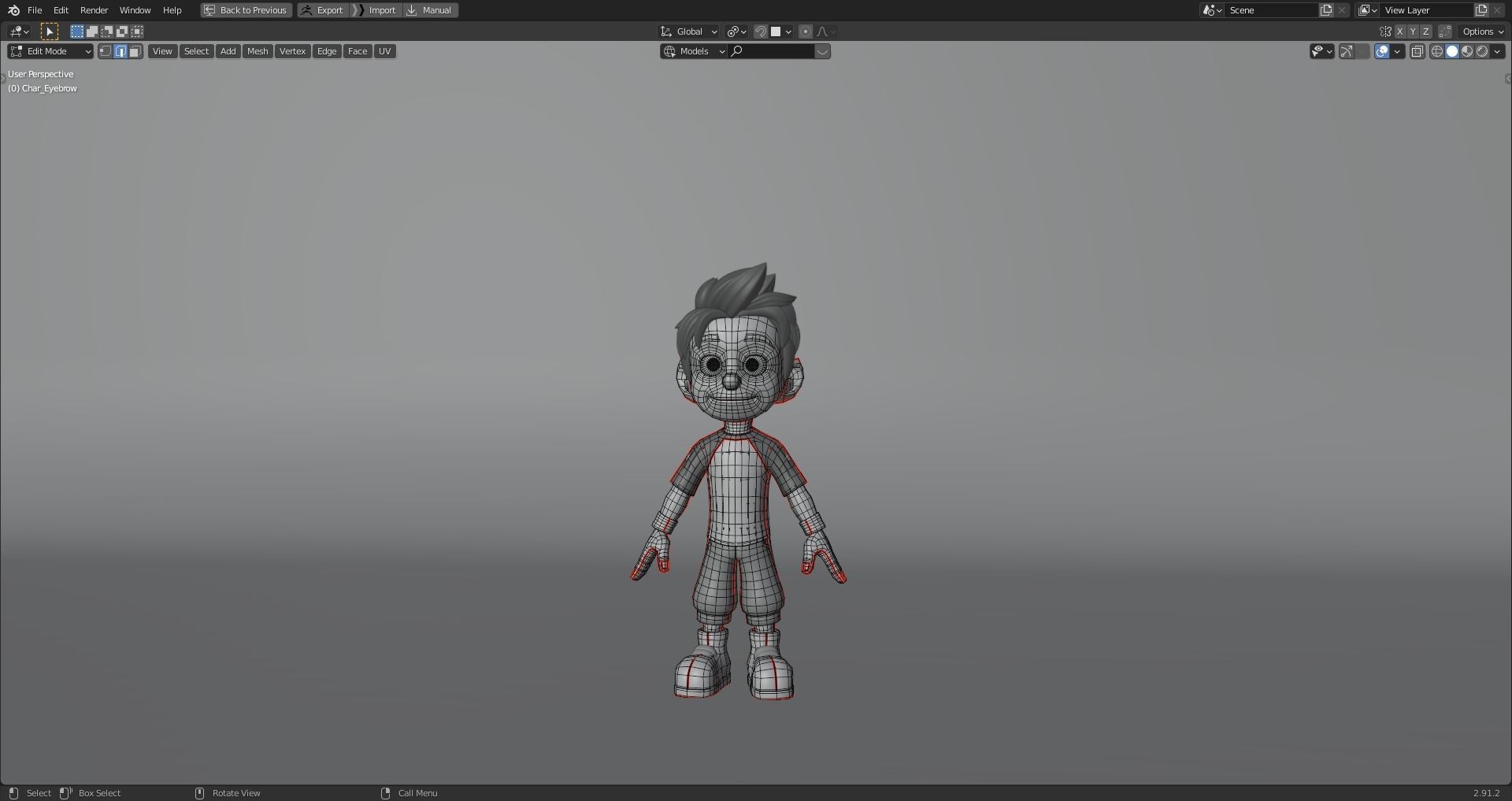 Kid Adventure - Rigged Character 3D Low-poly 3D model_7