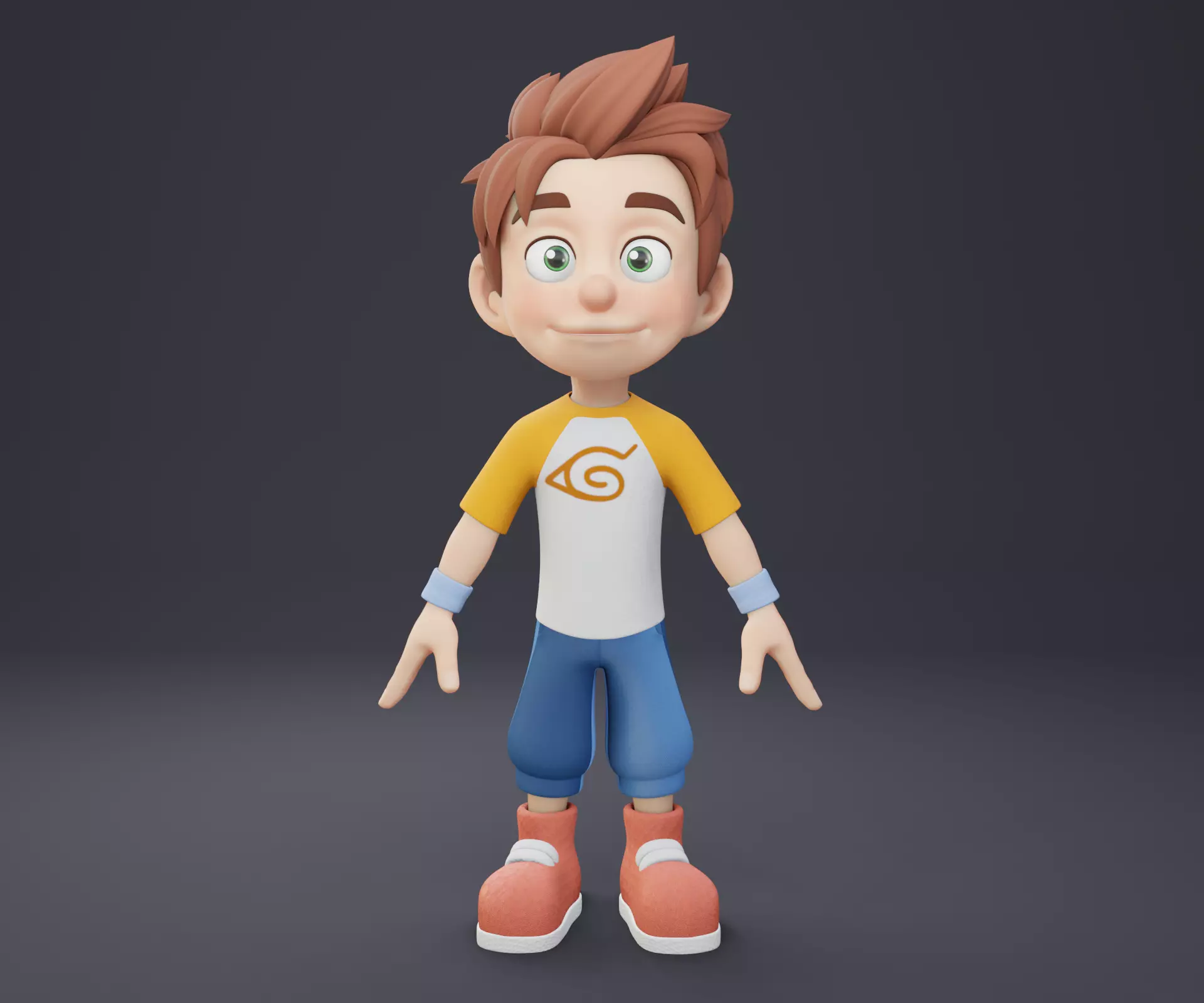 Kid Adventure - Rigged Character 3D Low-poly 3D model_0