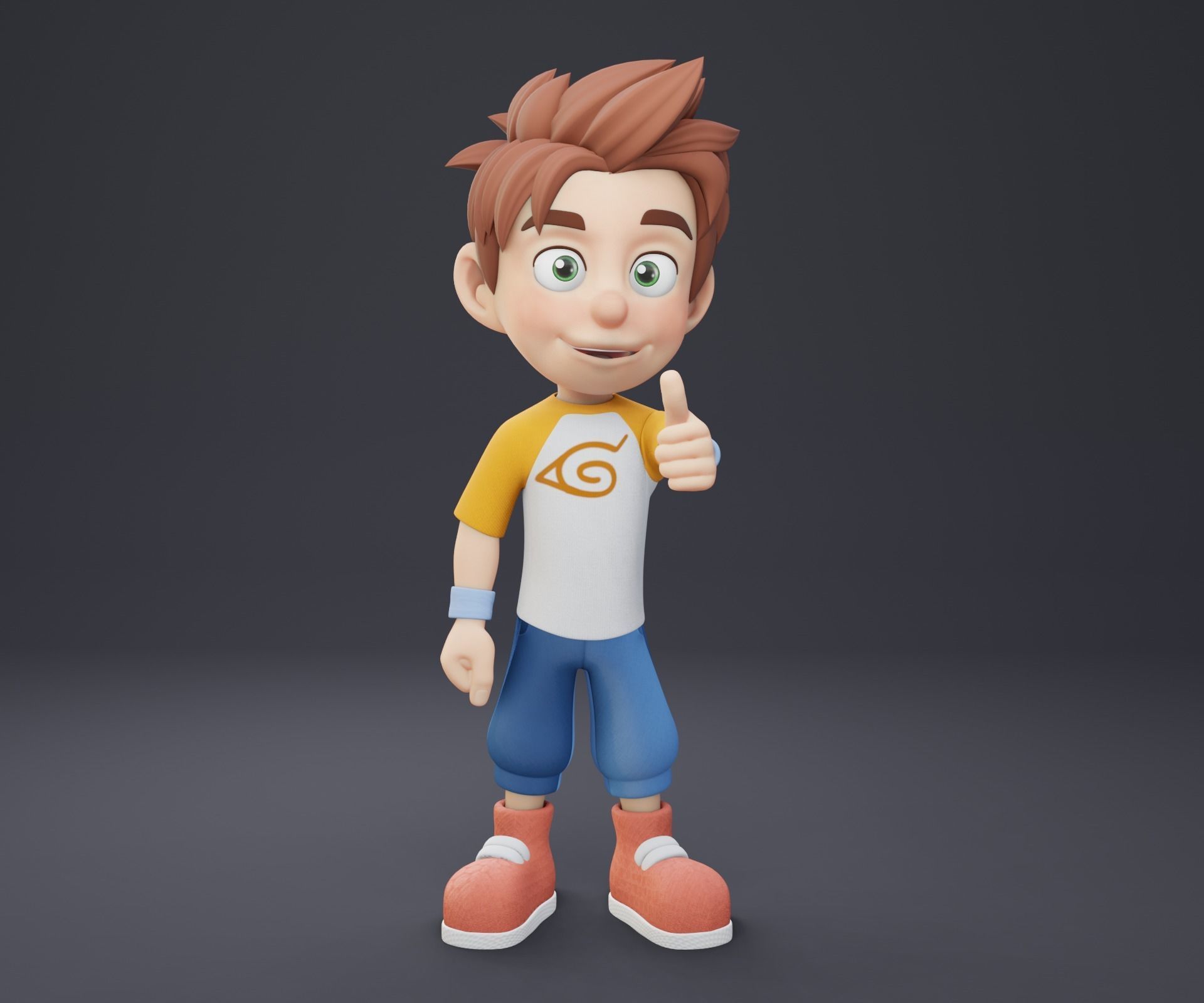 Kid Adventure - Rigged Character 3D Low-poly 3D model_1