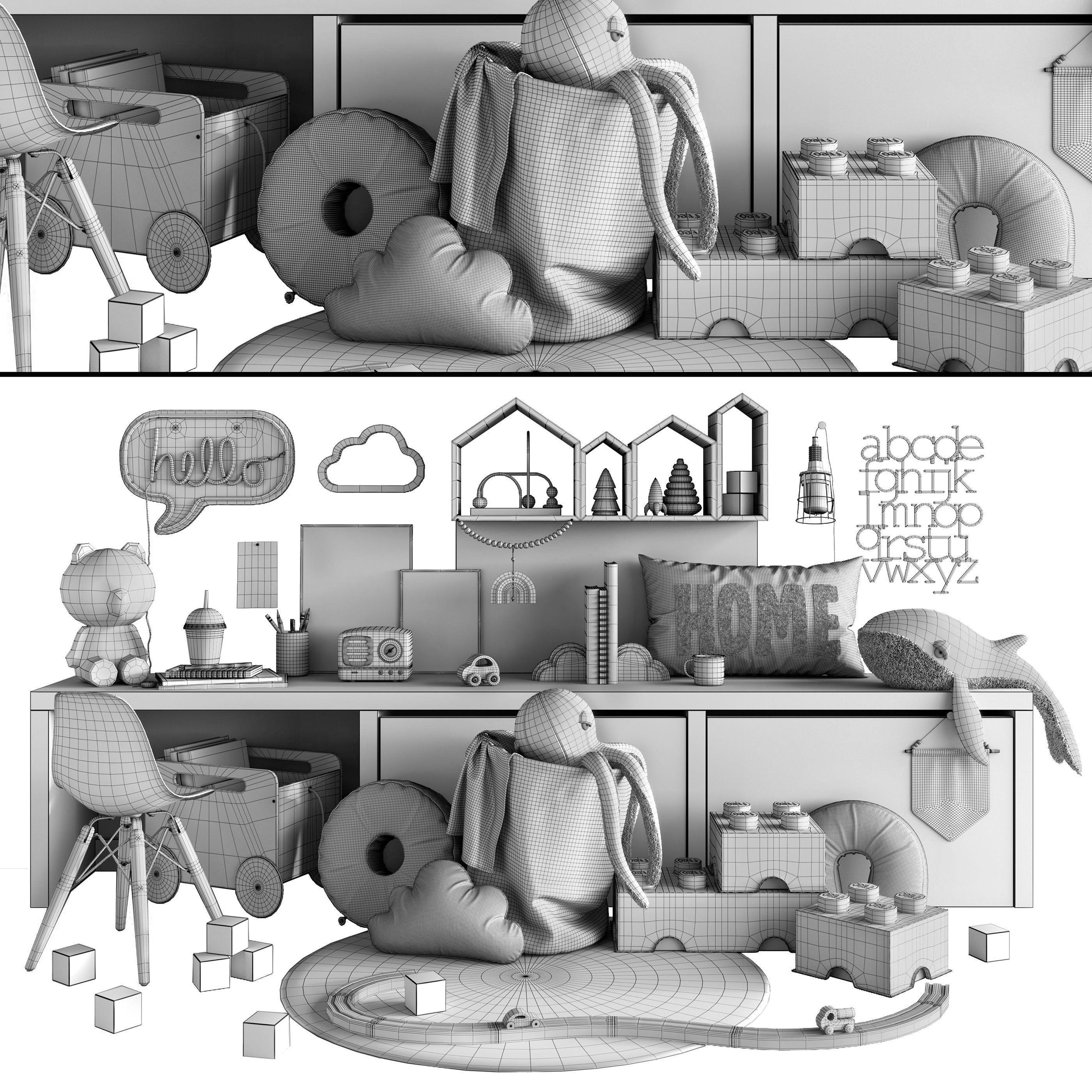 Chidren Set 1 3D model 3D model_6