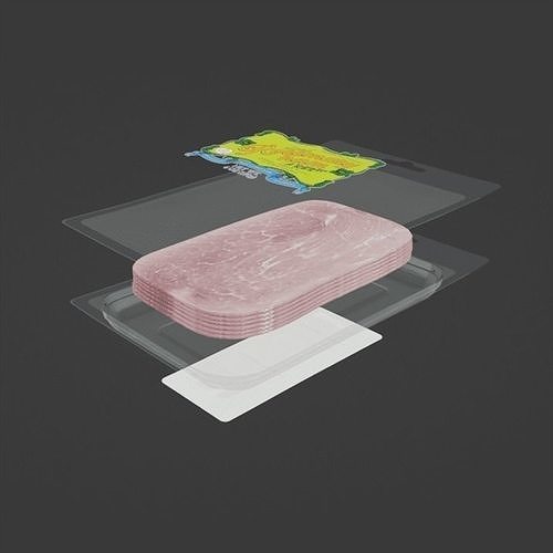 Sliced Ham 3D model 6