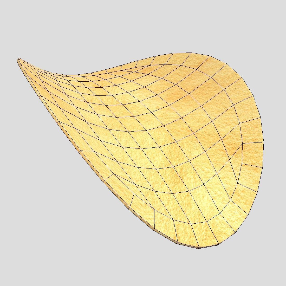 Potato Chip Low-poly 3D model_12