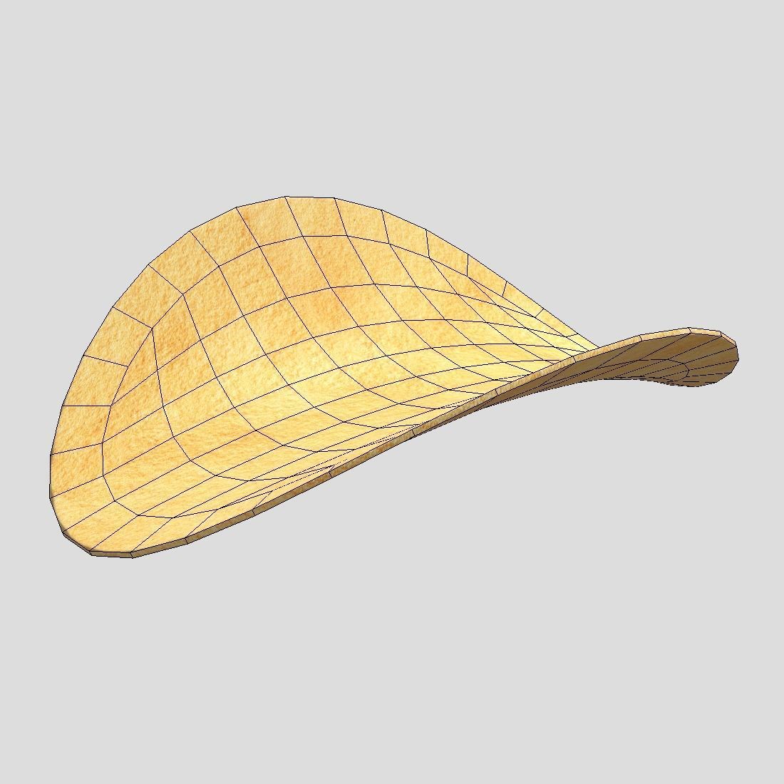 Potato Chip Low-poly 3D model_2