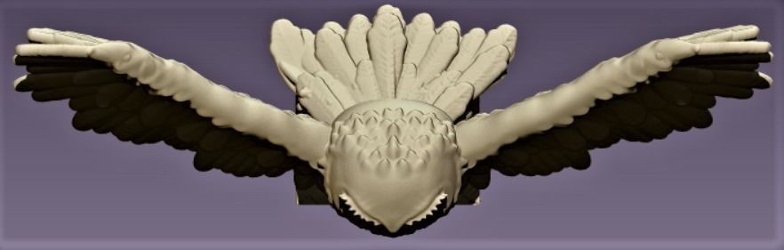 Owl  figurine  3D print model_2