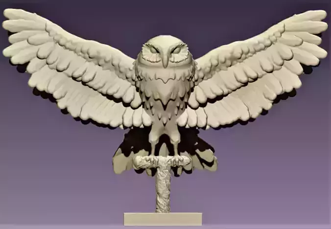 Owl  figurine  3D print model