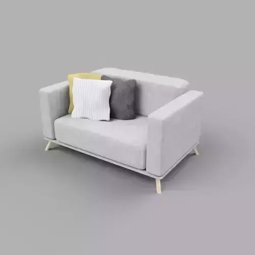 Wide modern single-seat sofa