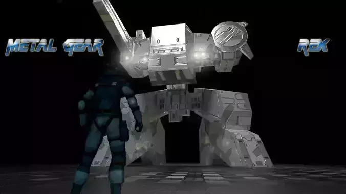 Metal Gear REX Low Poly Low-poly 3D model