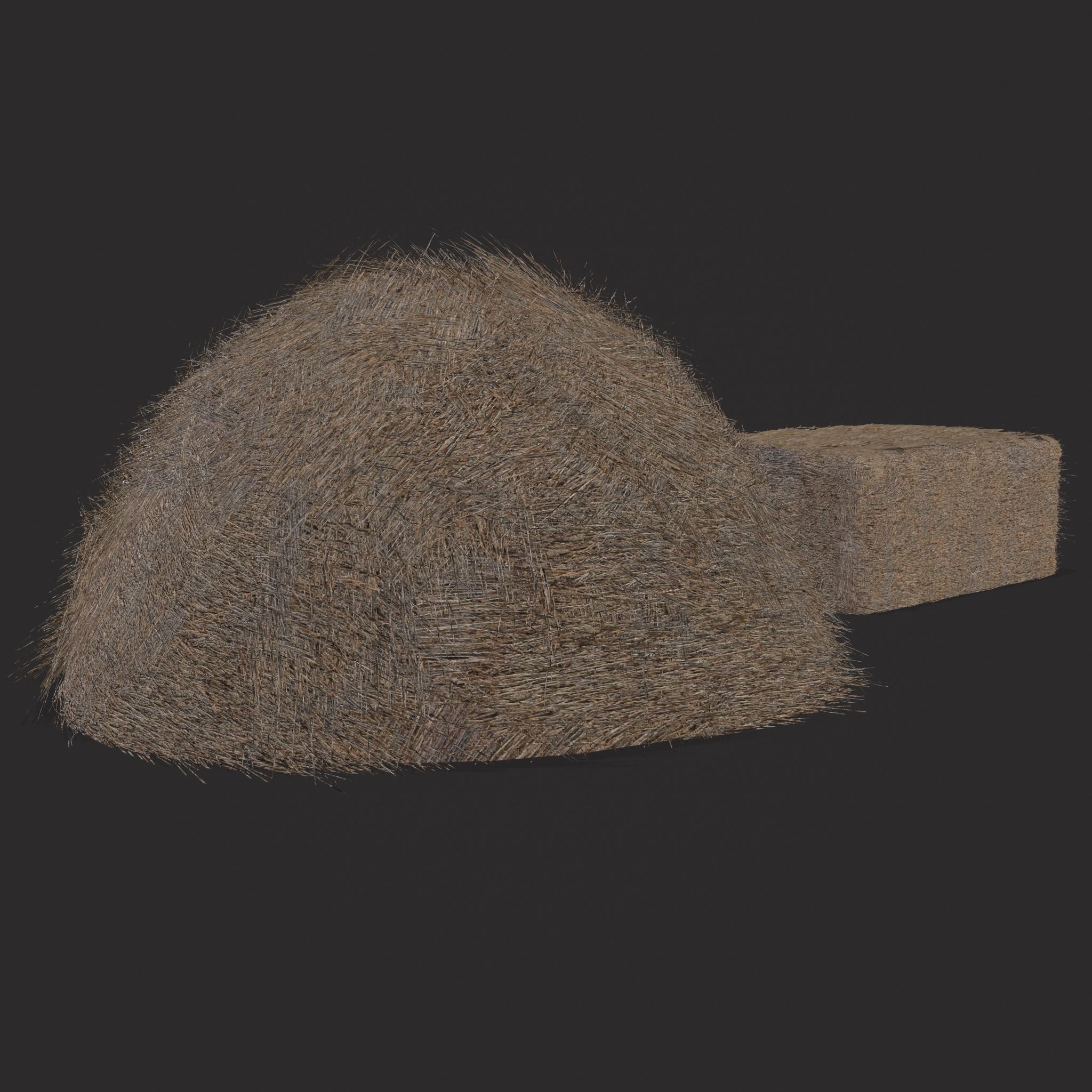 Hay Bales Low-poly 3D model_5