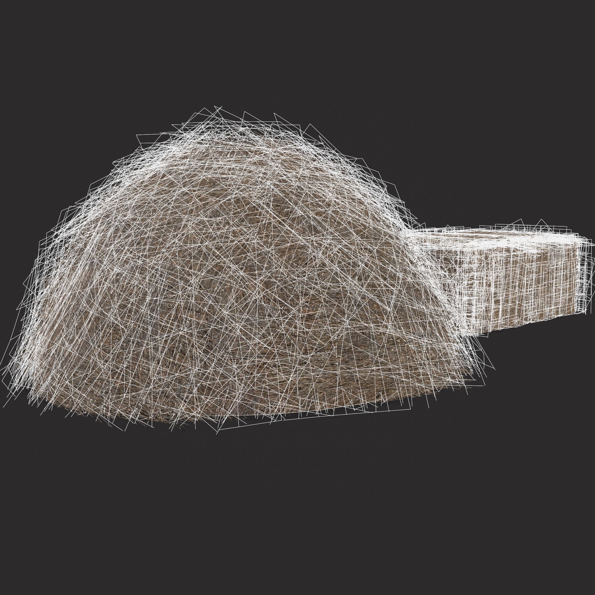 Hay Bales Low-poly 3D model_6