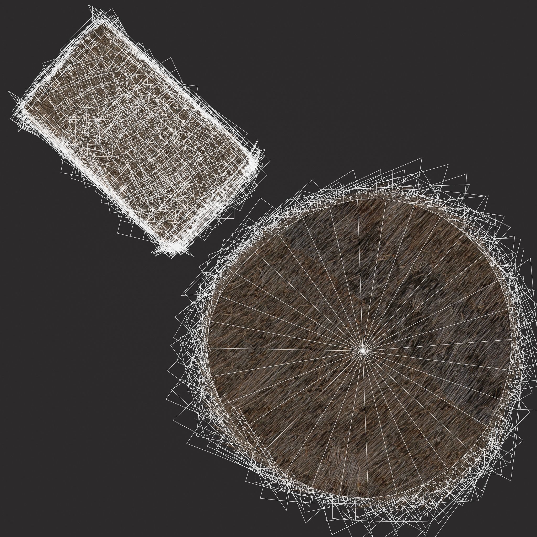 Hay Bales Low-poly 3D model_12