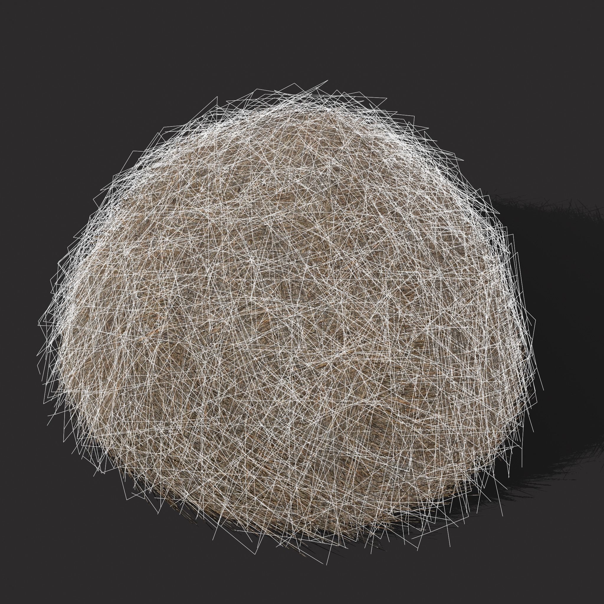 Hay Bales Low-poly 3D model_36