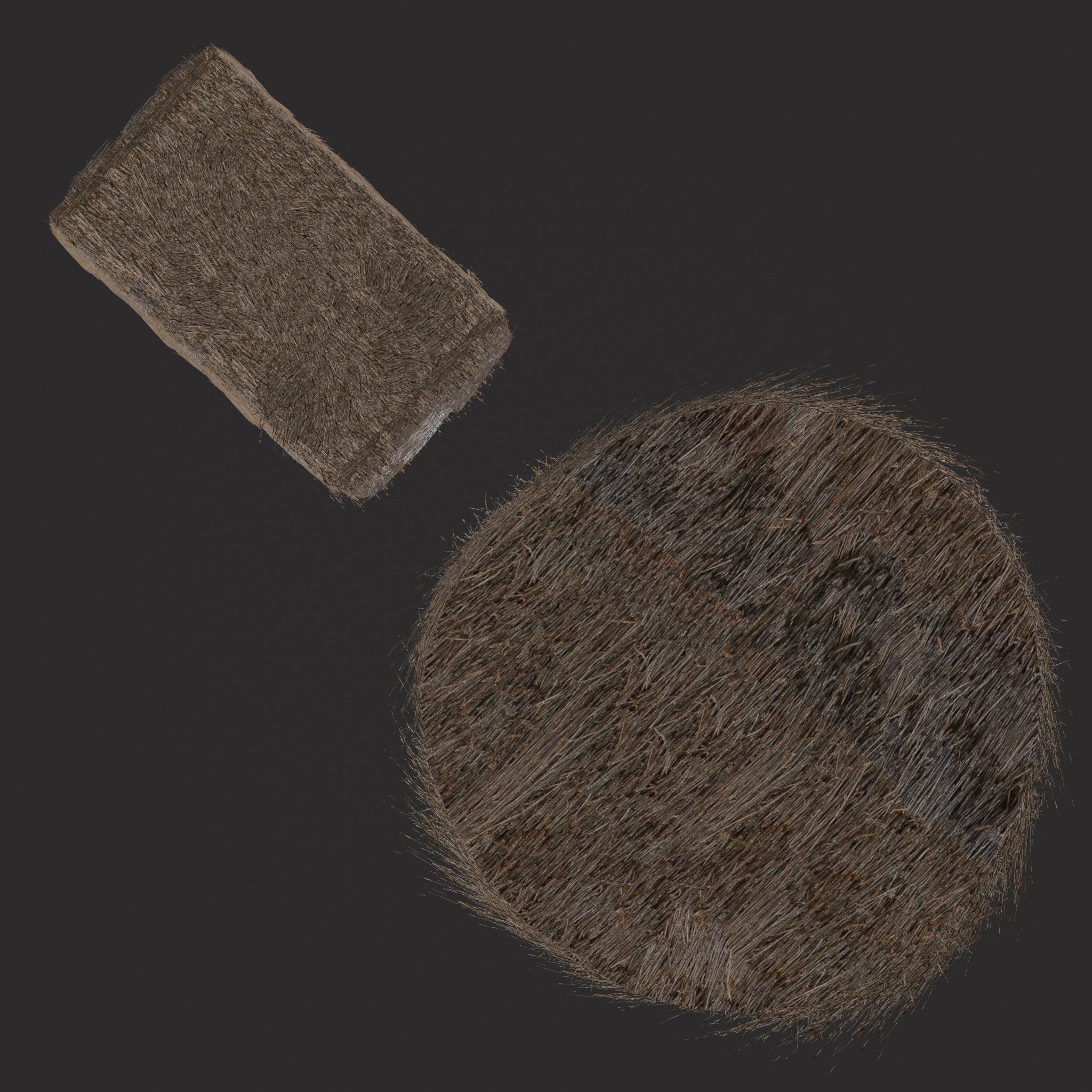 Hay Bales Low-poly 3D model_11