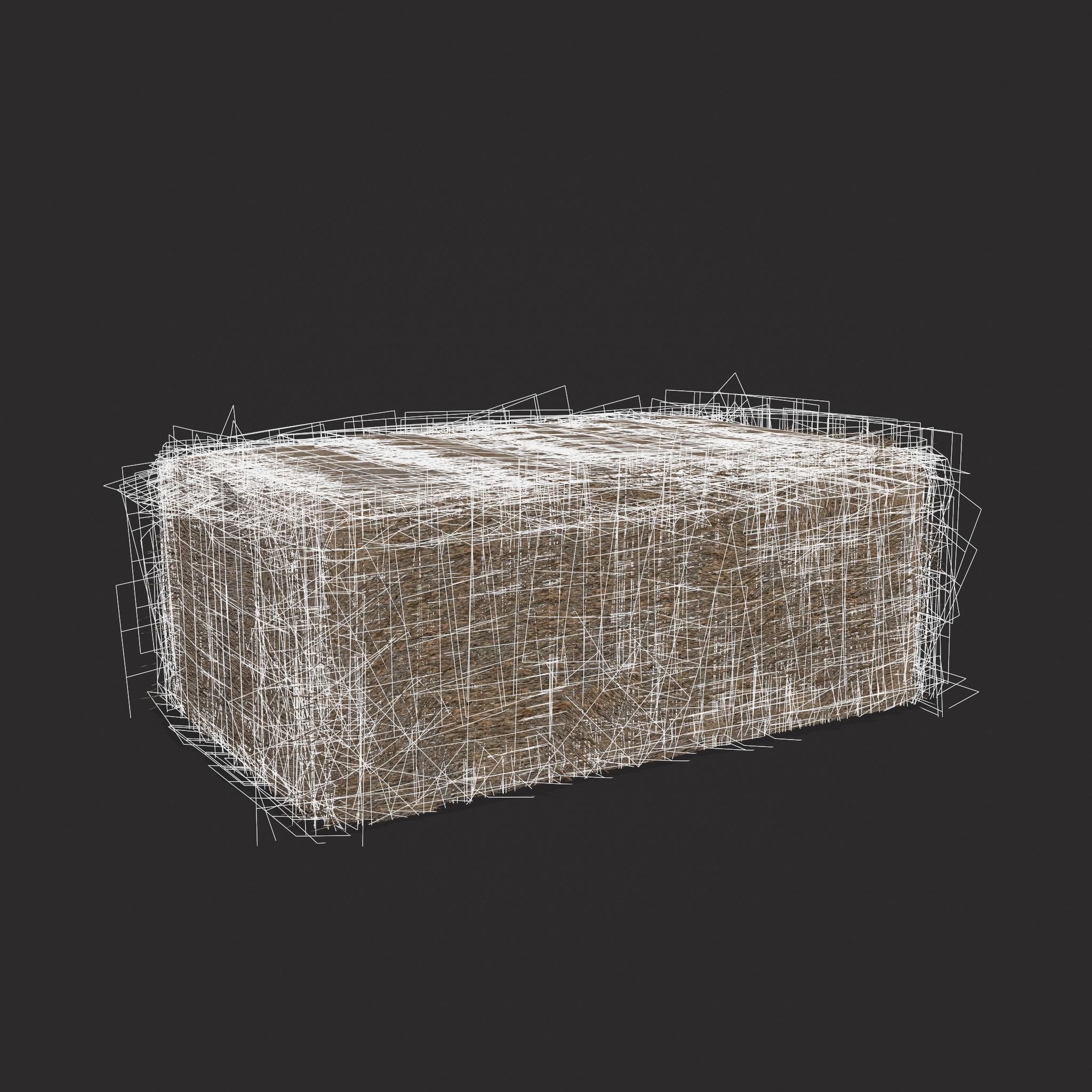 Hay Bales Low-poly 3D model_14