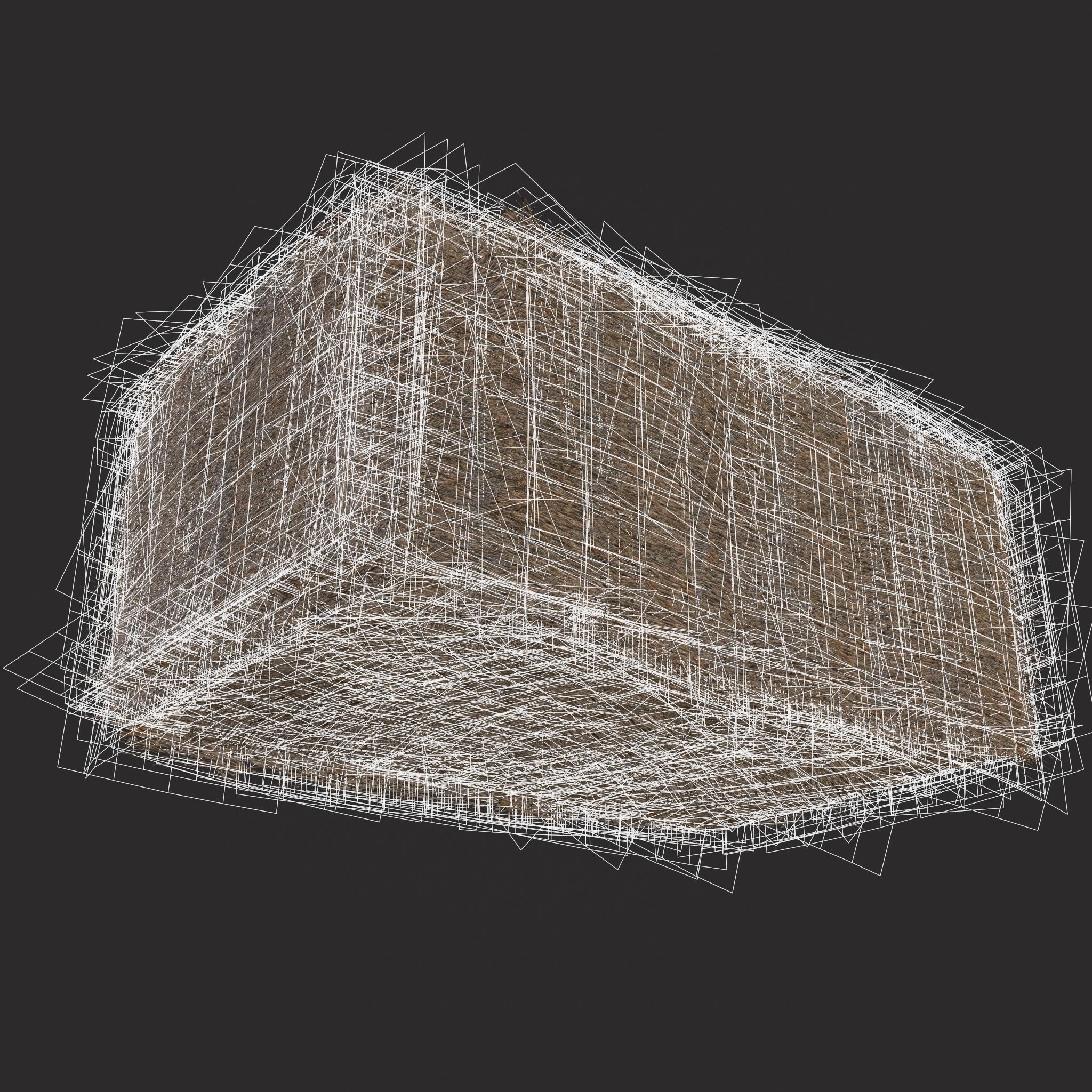 Hay Bales Low-poly 3D model_22