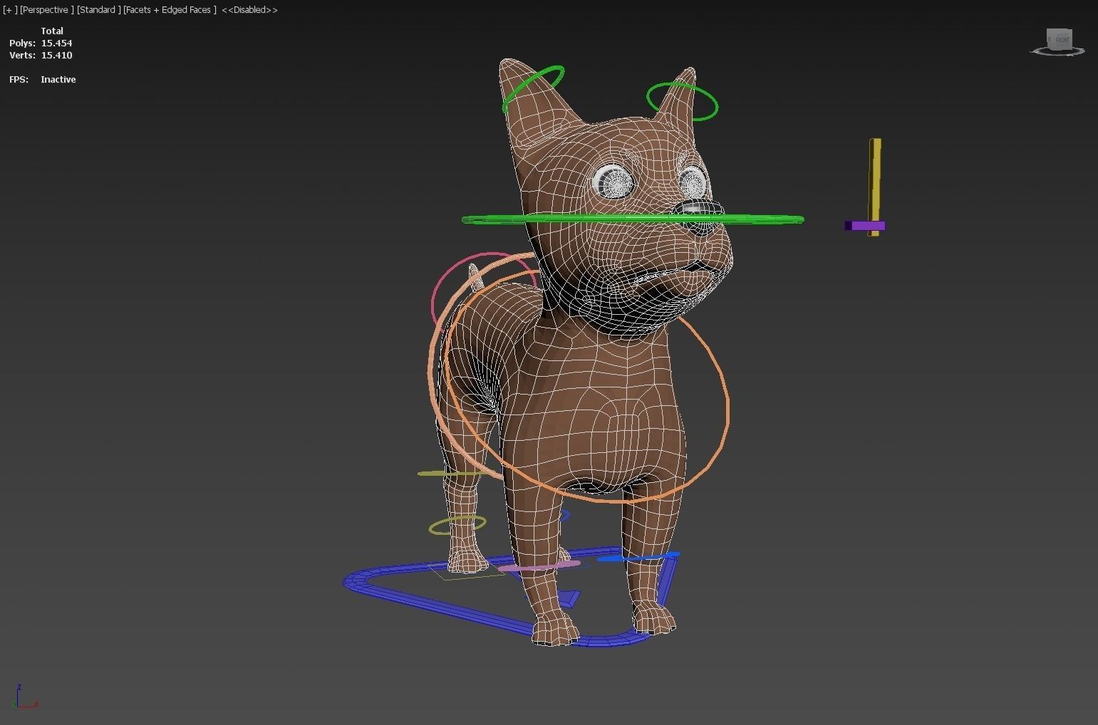 little dog rigged Low-poly 3D model_4