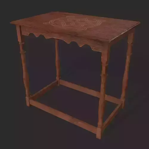 Medieval Oak End Table 