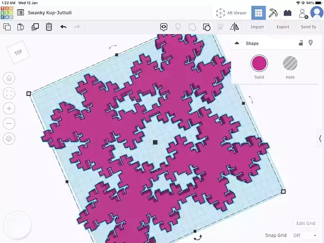 Block space separator stl file 