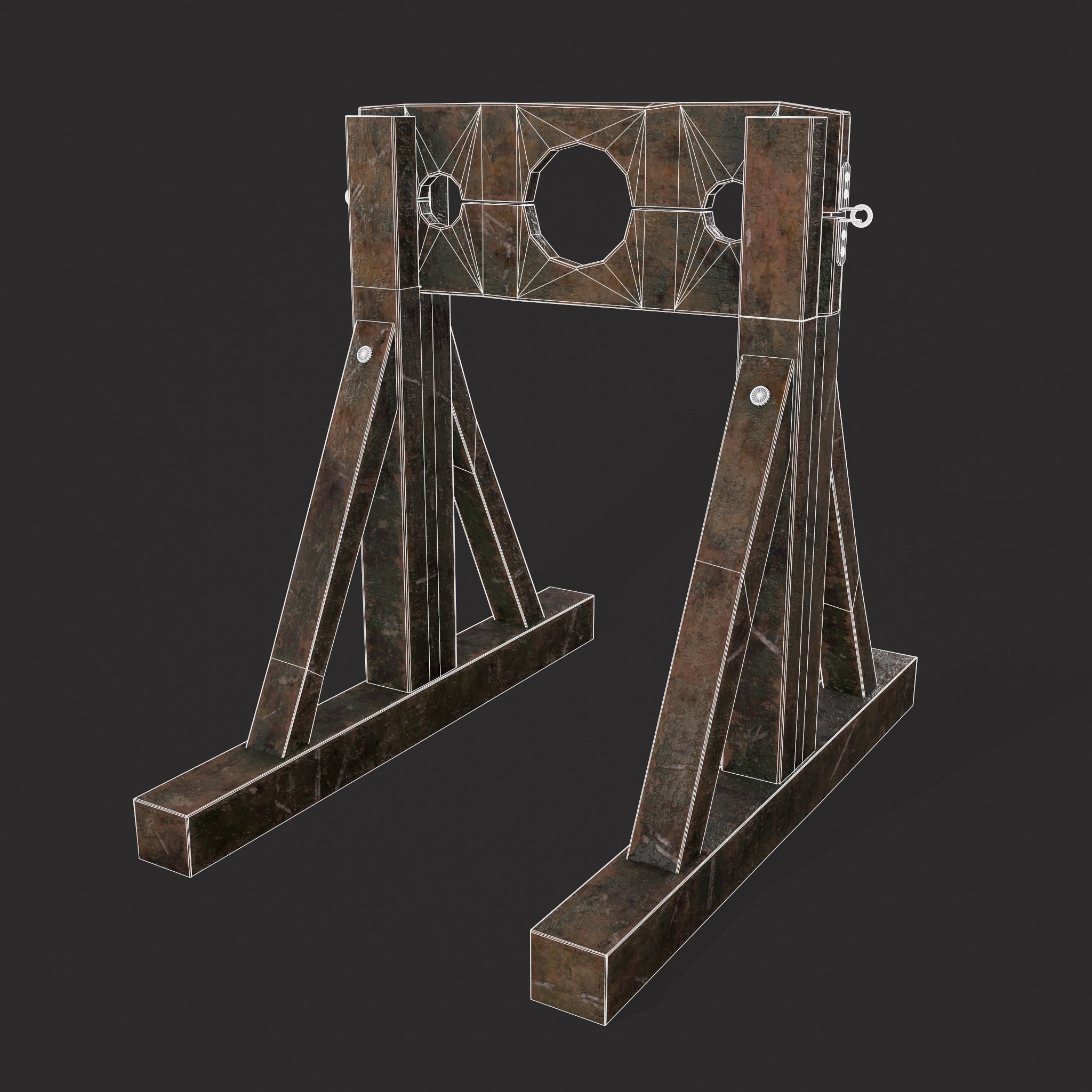 Medieval Stock  Low-poly 3D model_2