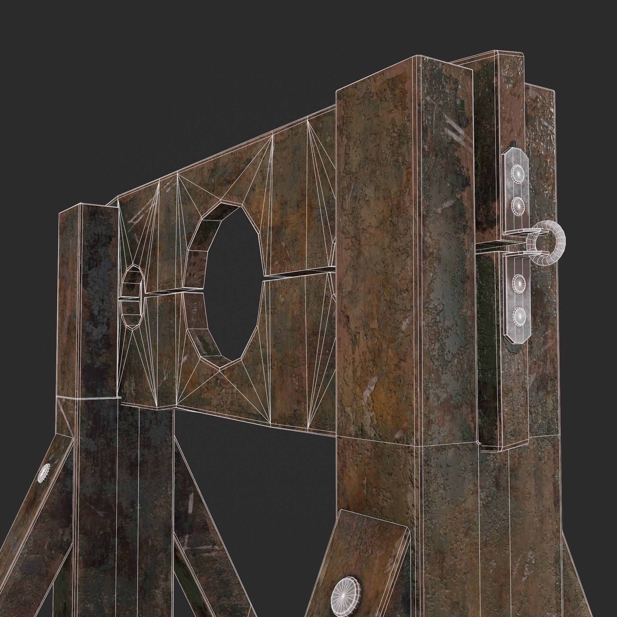 Medieval Stock  Low-poly 3D model_6