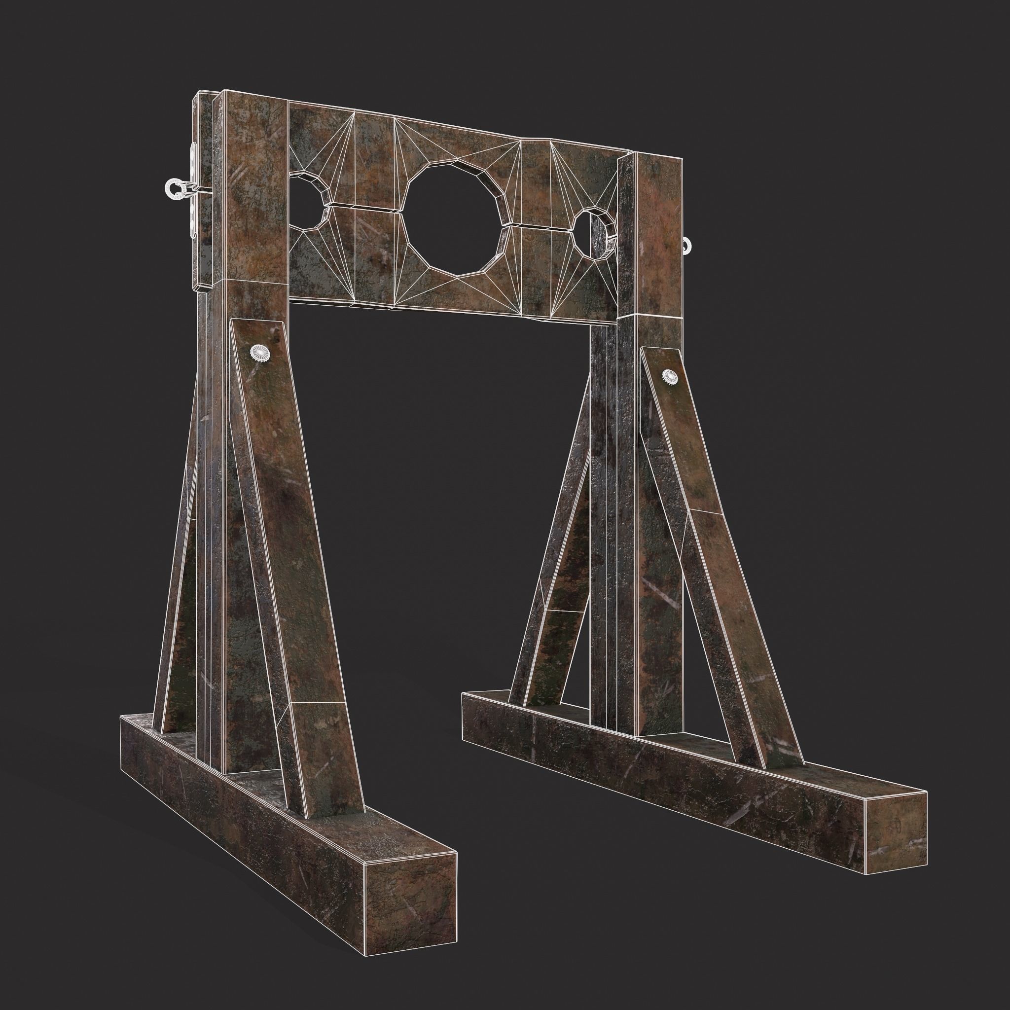 Medieval Stock  Low-poly 3D model_4