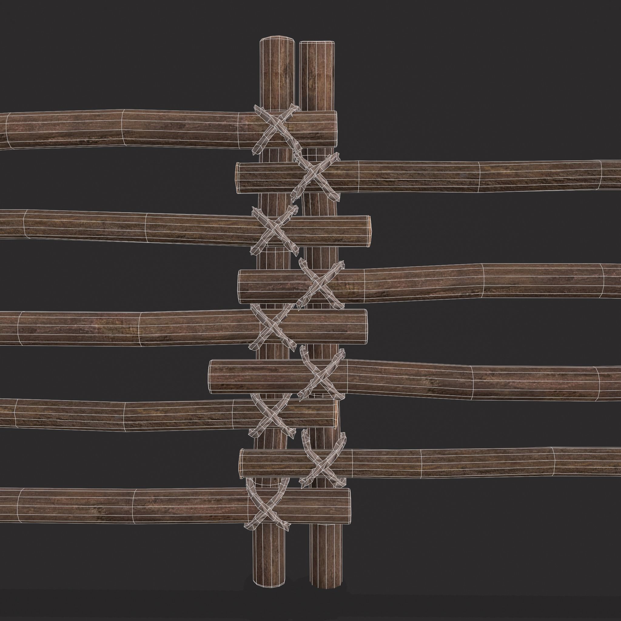 Small Animal Fences Low-poly 3D model_35