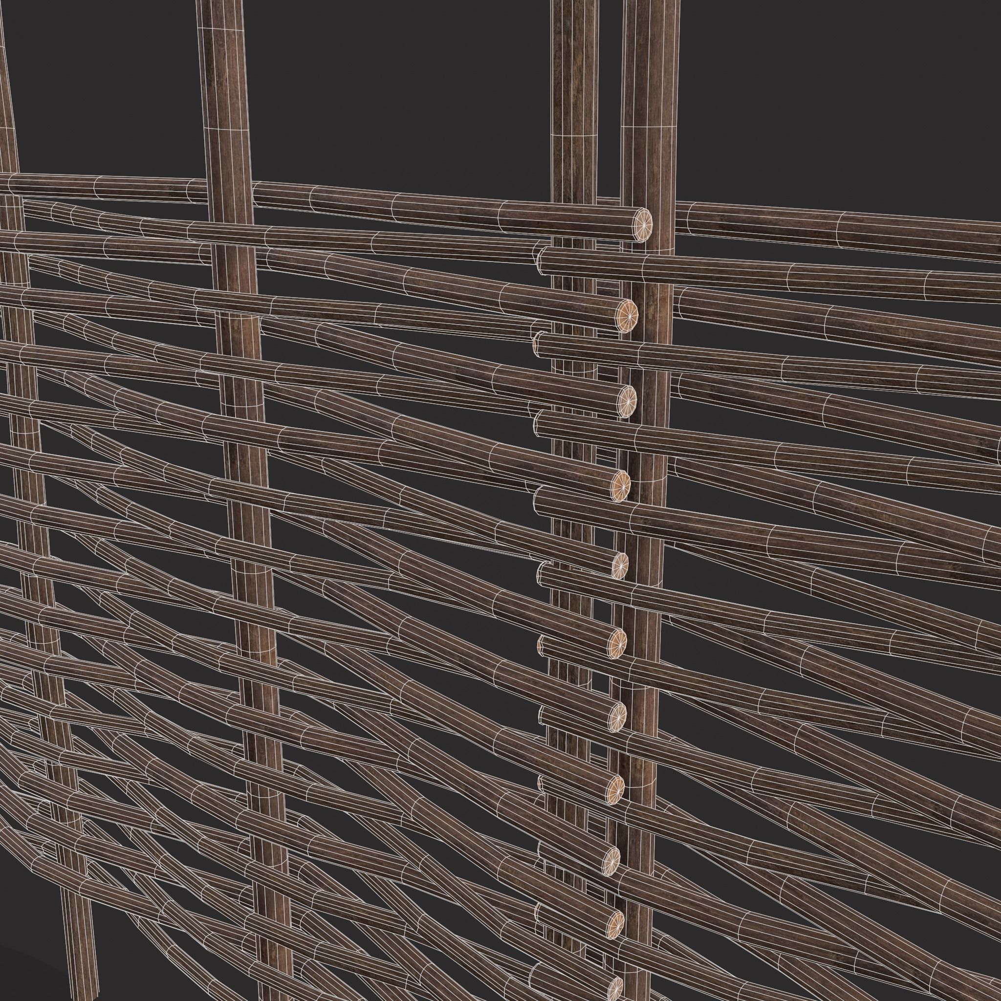 Small Animal Fences Low-poly 3D model_16