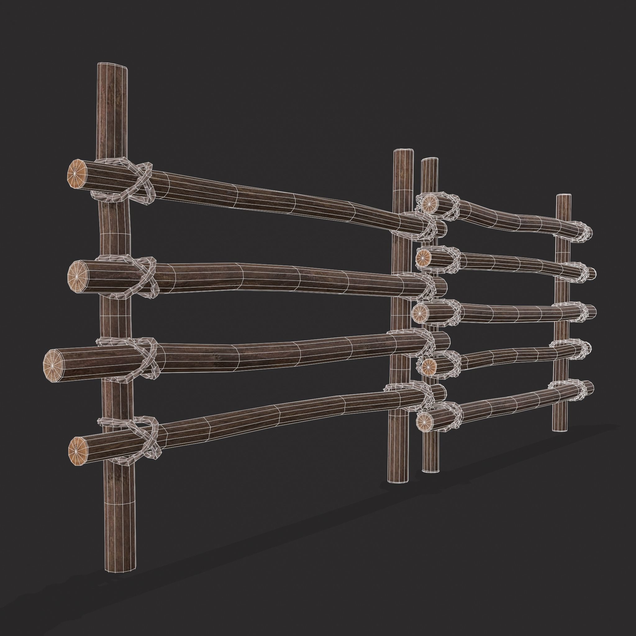 Small Animal Fences Low-poly 3D model_19