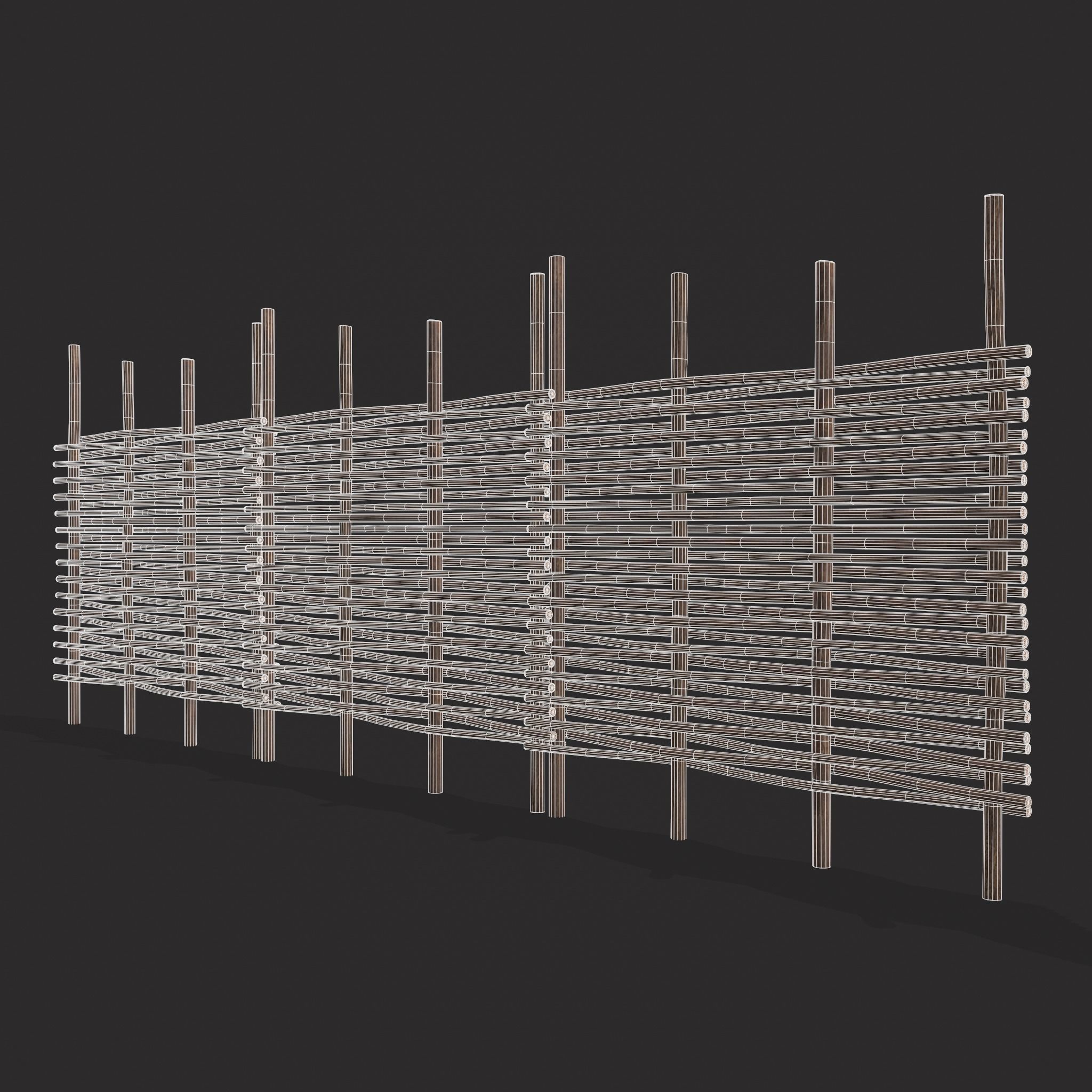 Small Animal Fences Low-poly 3D model_14