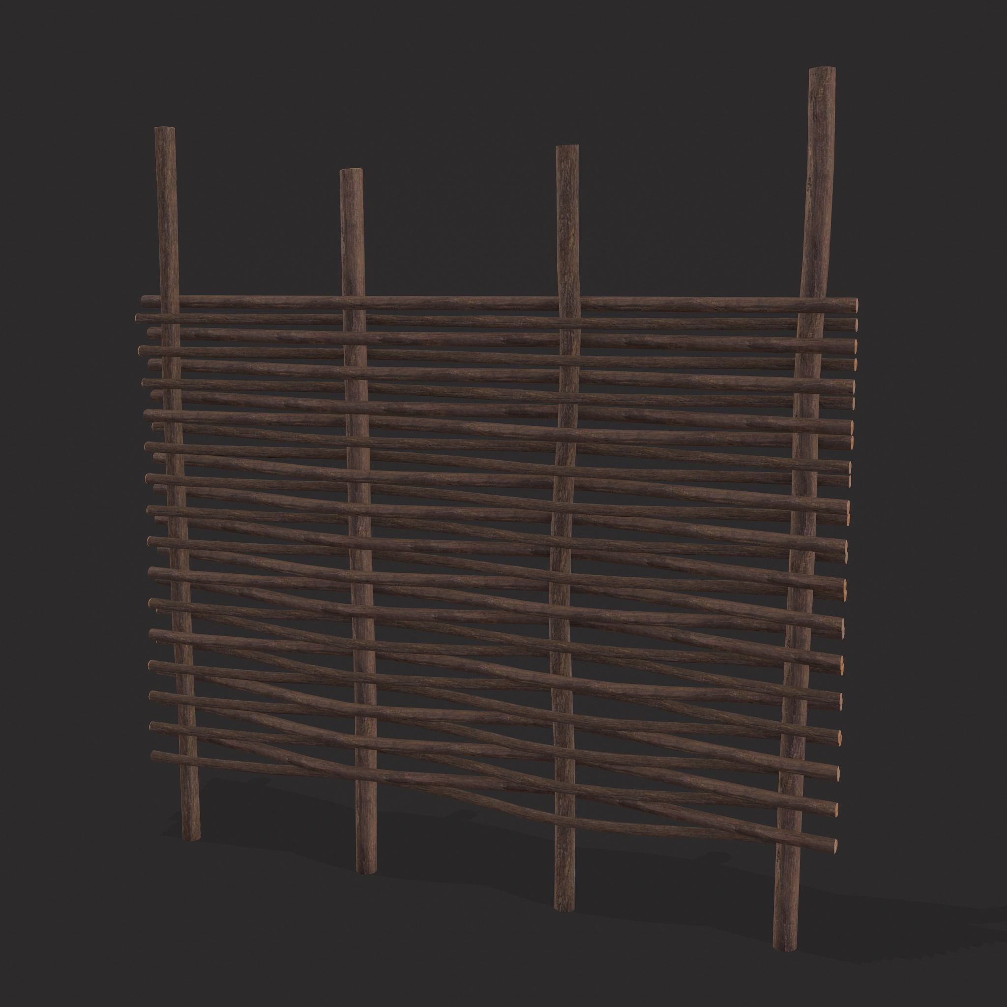 Small Animal Fences Low-poly 3D model_7