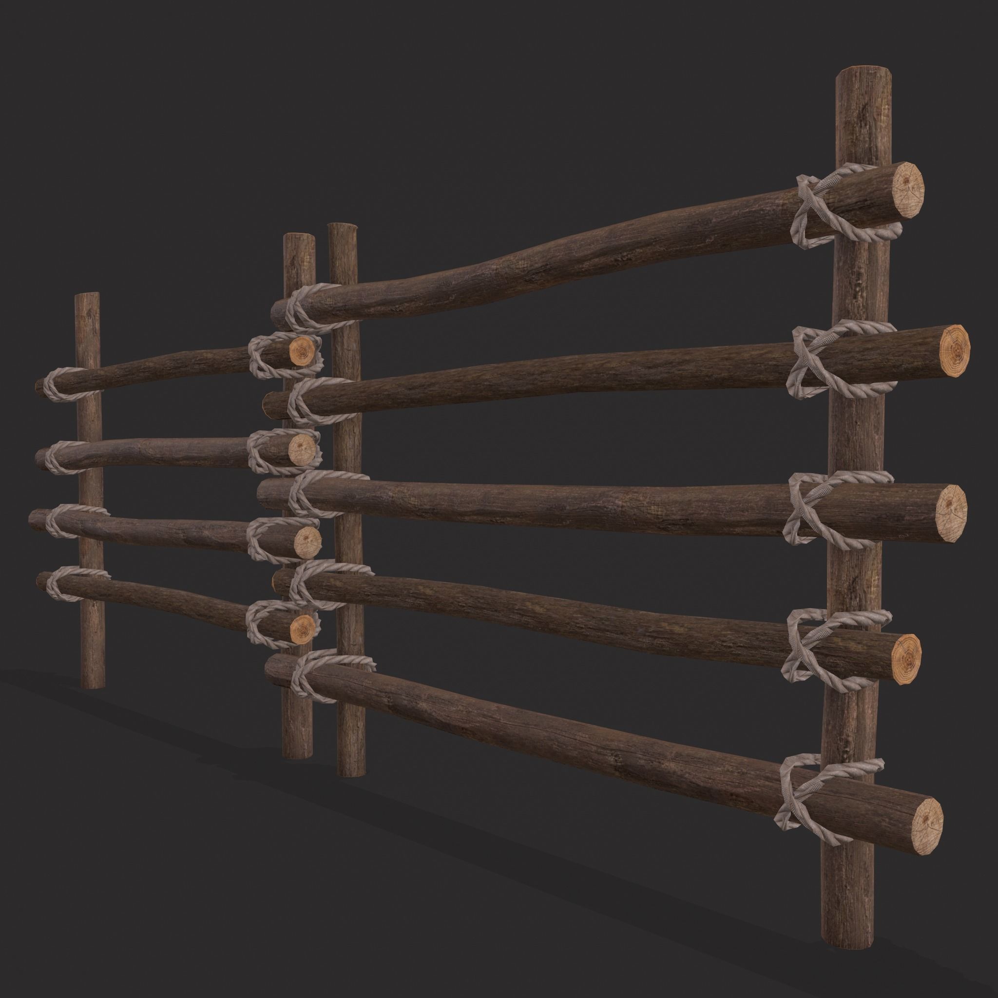 Small Animal Fences Low-poly 3D model_20