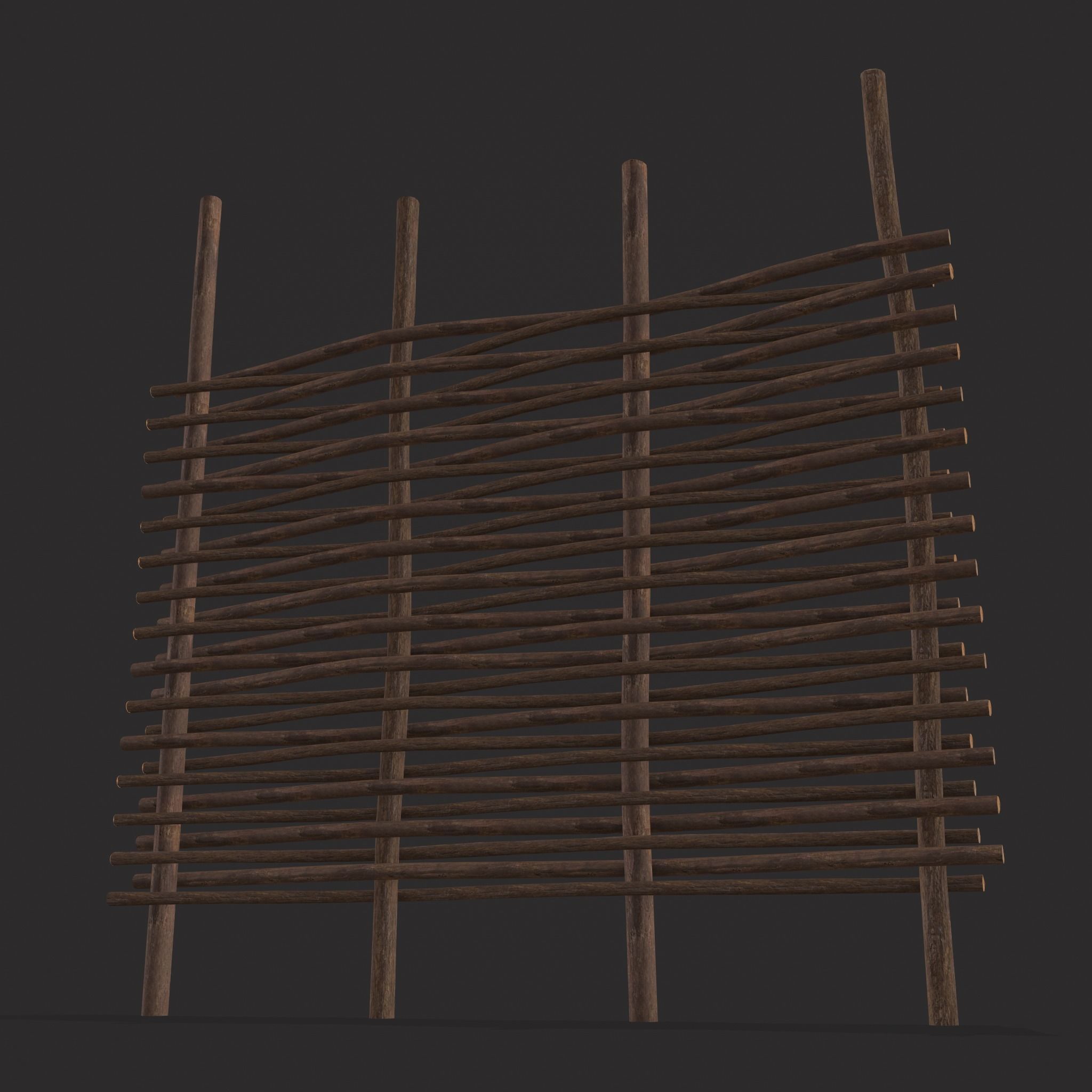 Small Animal Fences Low-poly 3D model_11