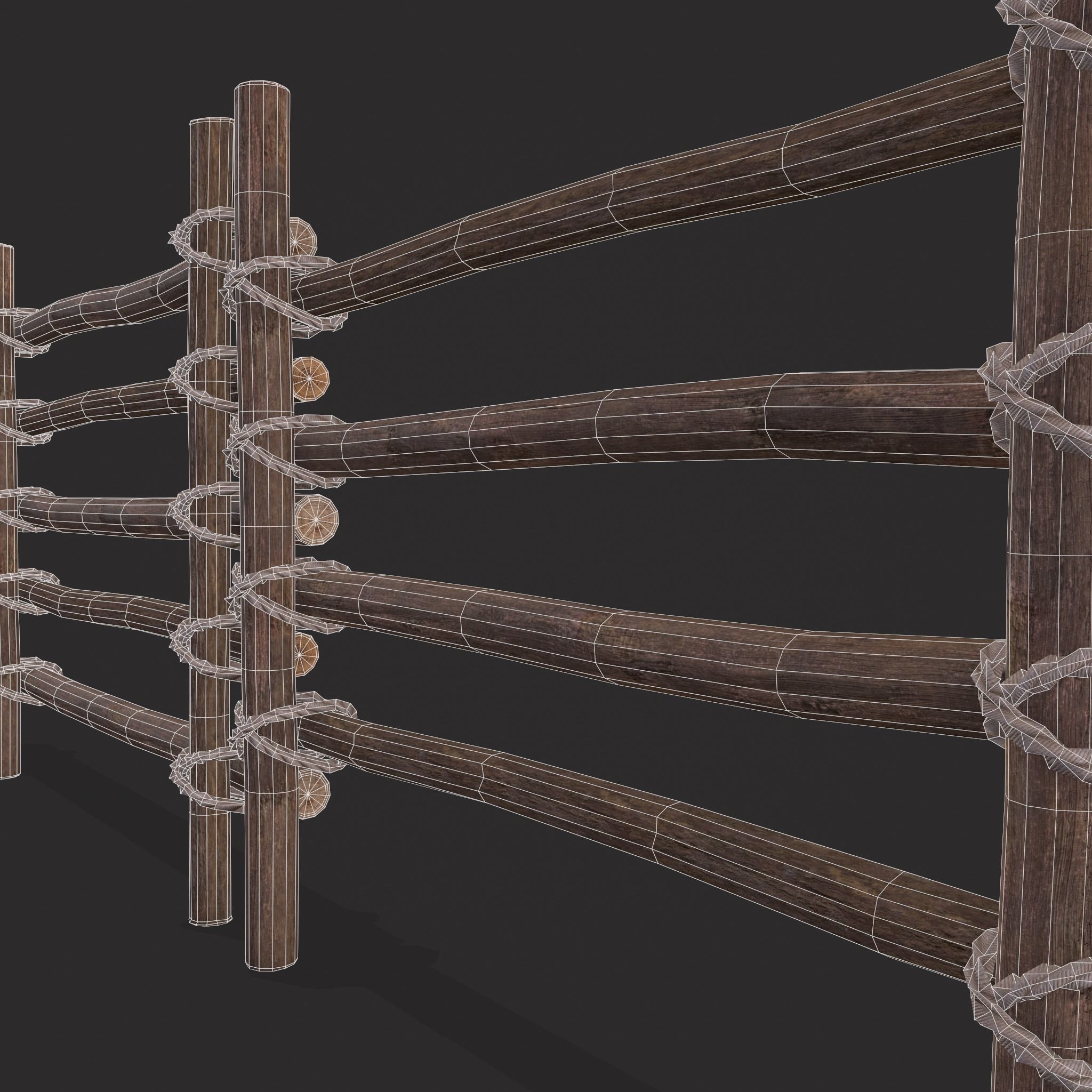 Small Animal Fences Low-poly 3D model_27