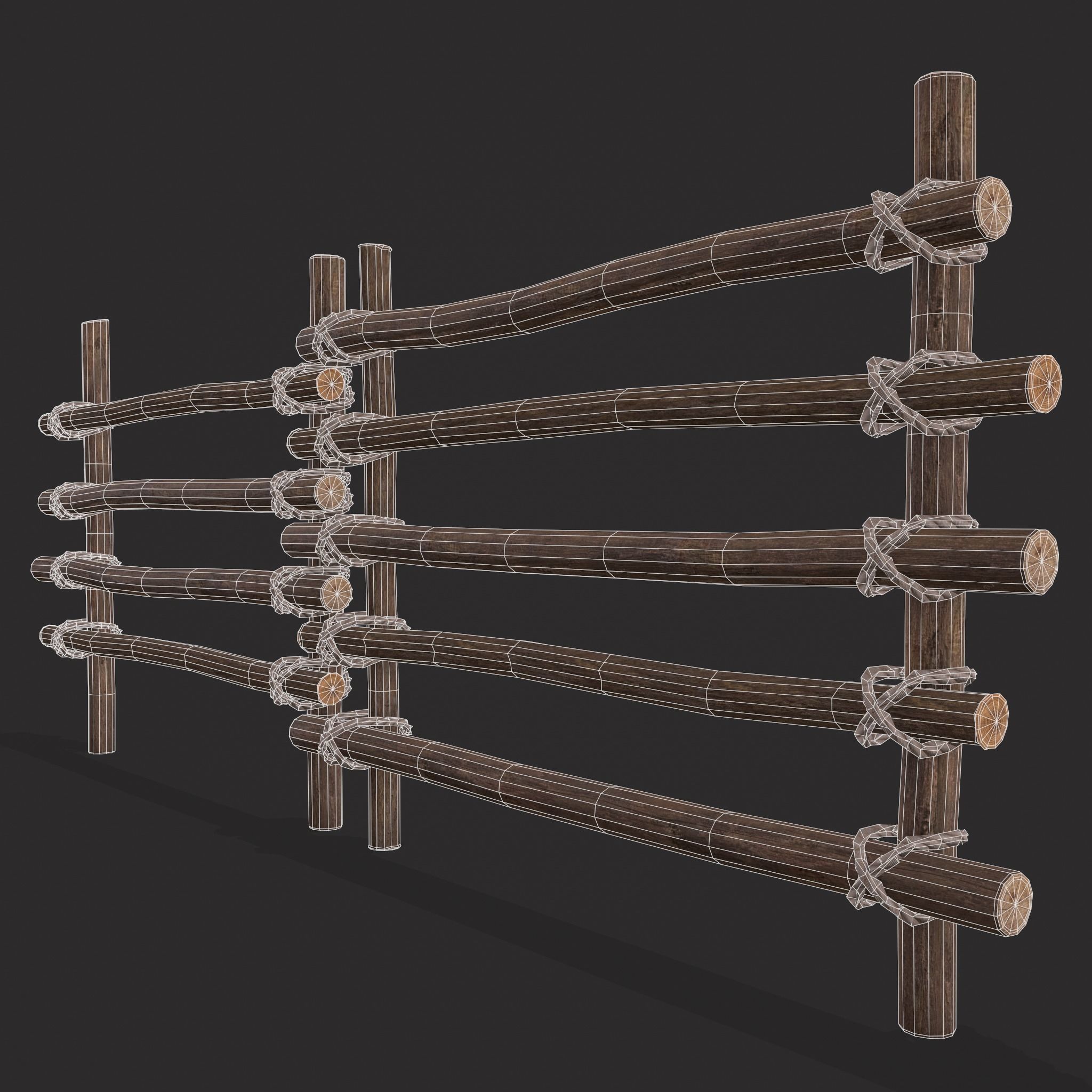 Small Animal Fences Low-poly 3D model_21
