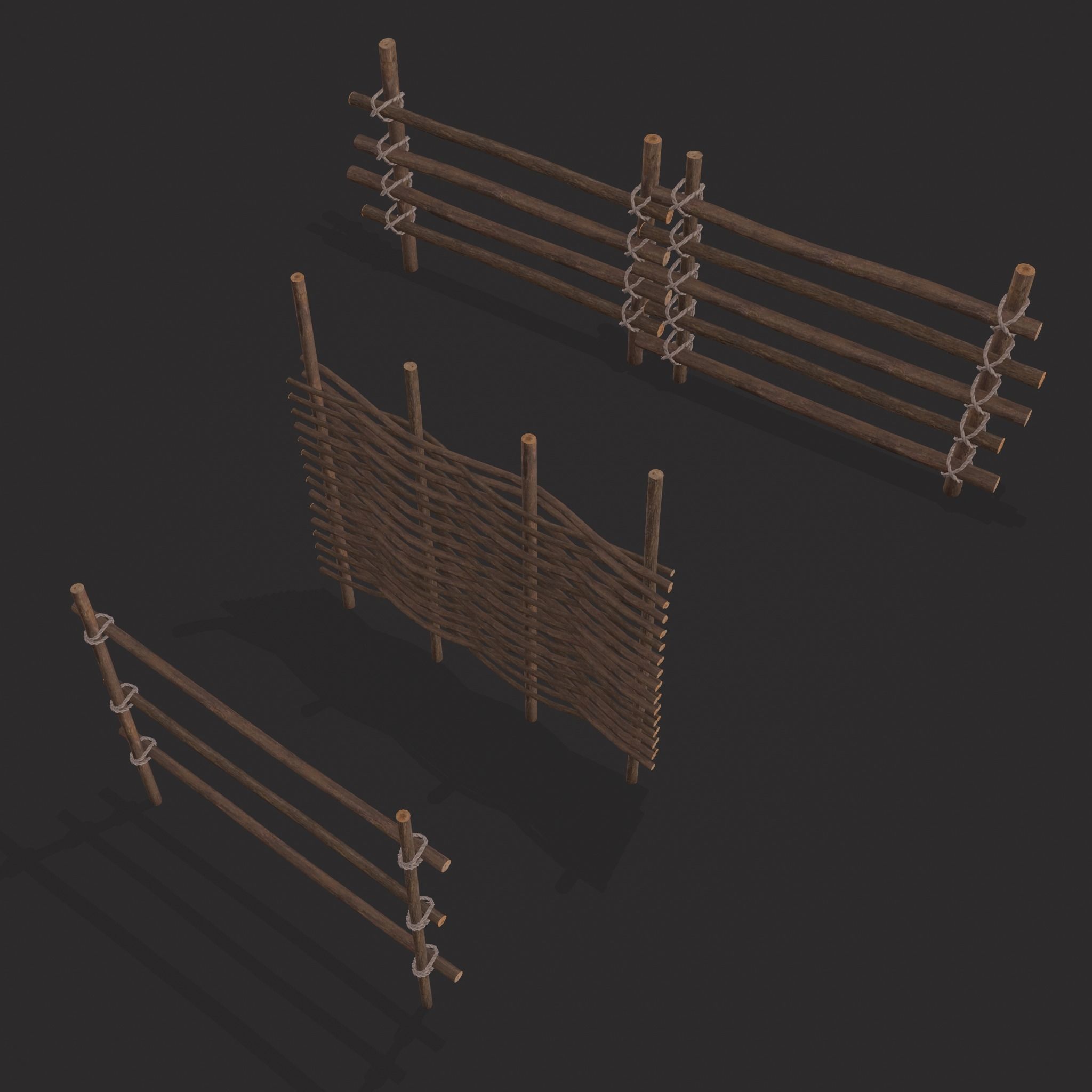 Small Animal Fences Low-poly 3D model_50