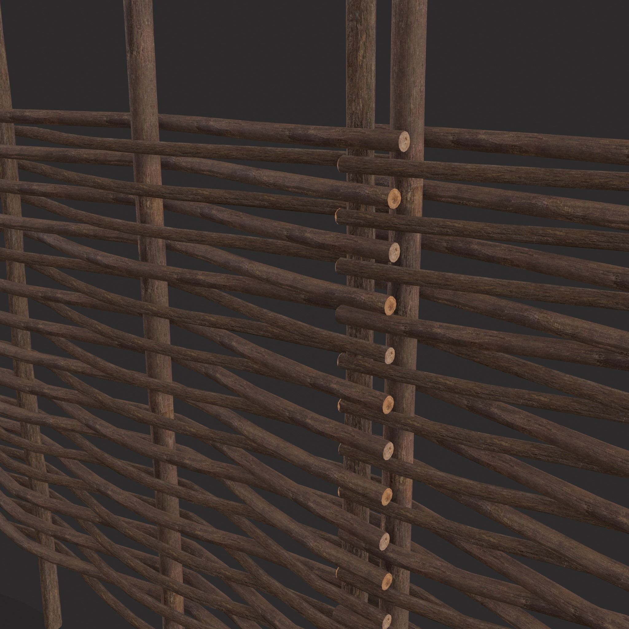 Small Animal Fences Low-poly 3D model_15