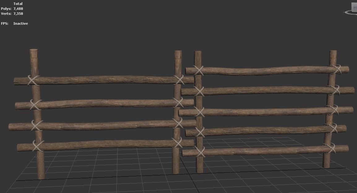 Small Animal Fences Low-poly 3D model_54
