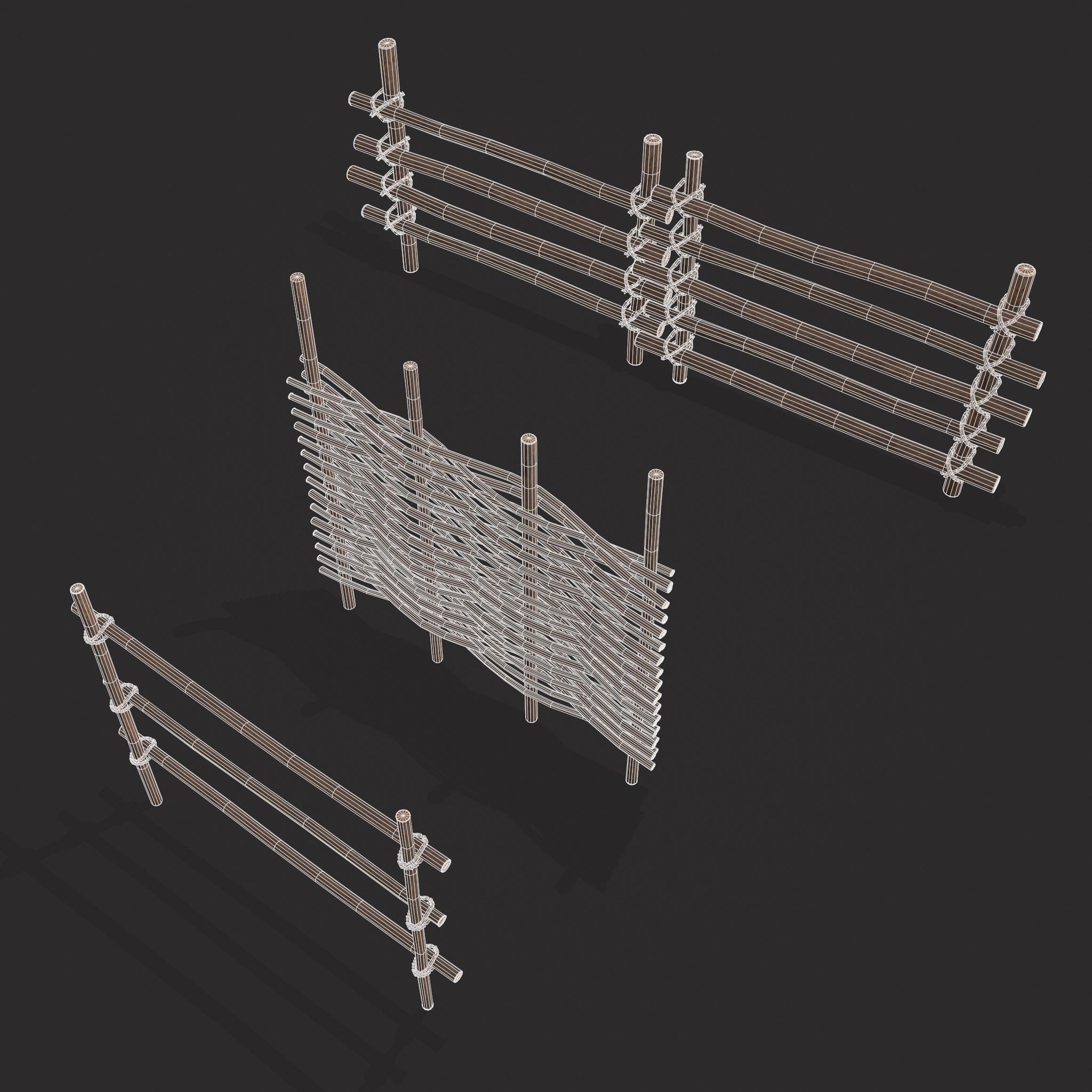 Small Animal Fences Low-poly 3D model_51