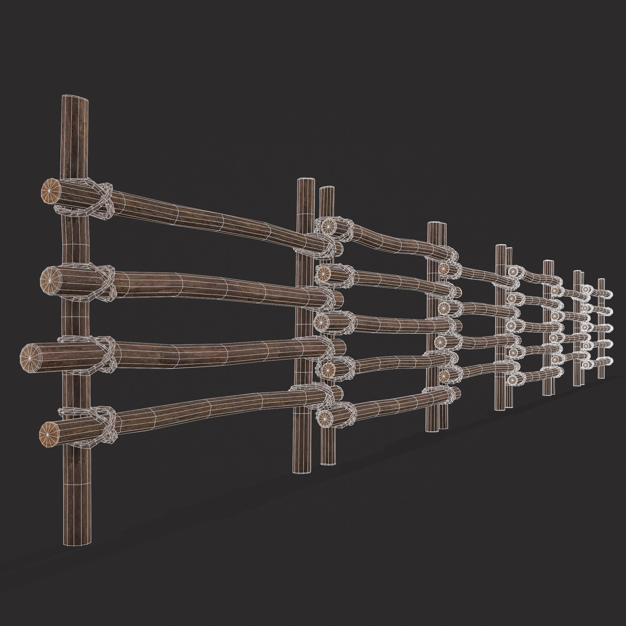 Small Animal Fences Low-poly 3D model_33