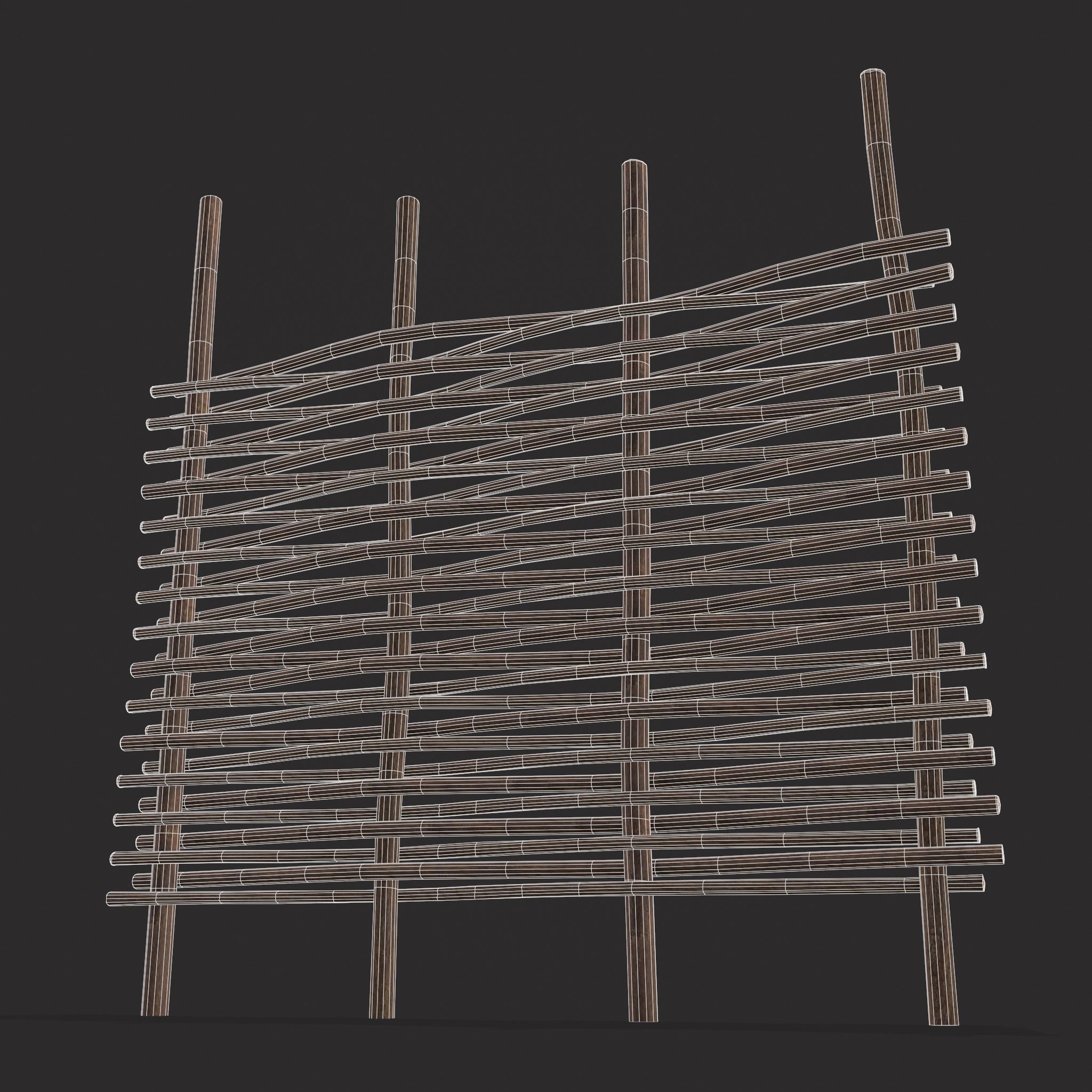 Small Animal Fences Low-poly 3D model_12