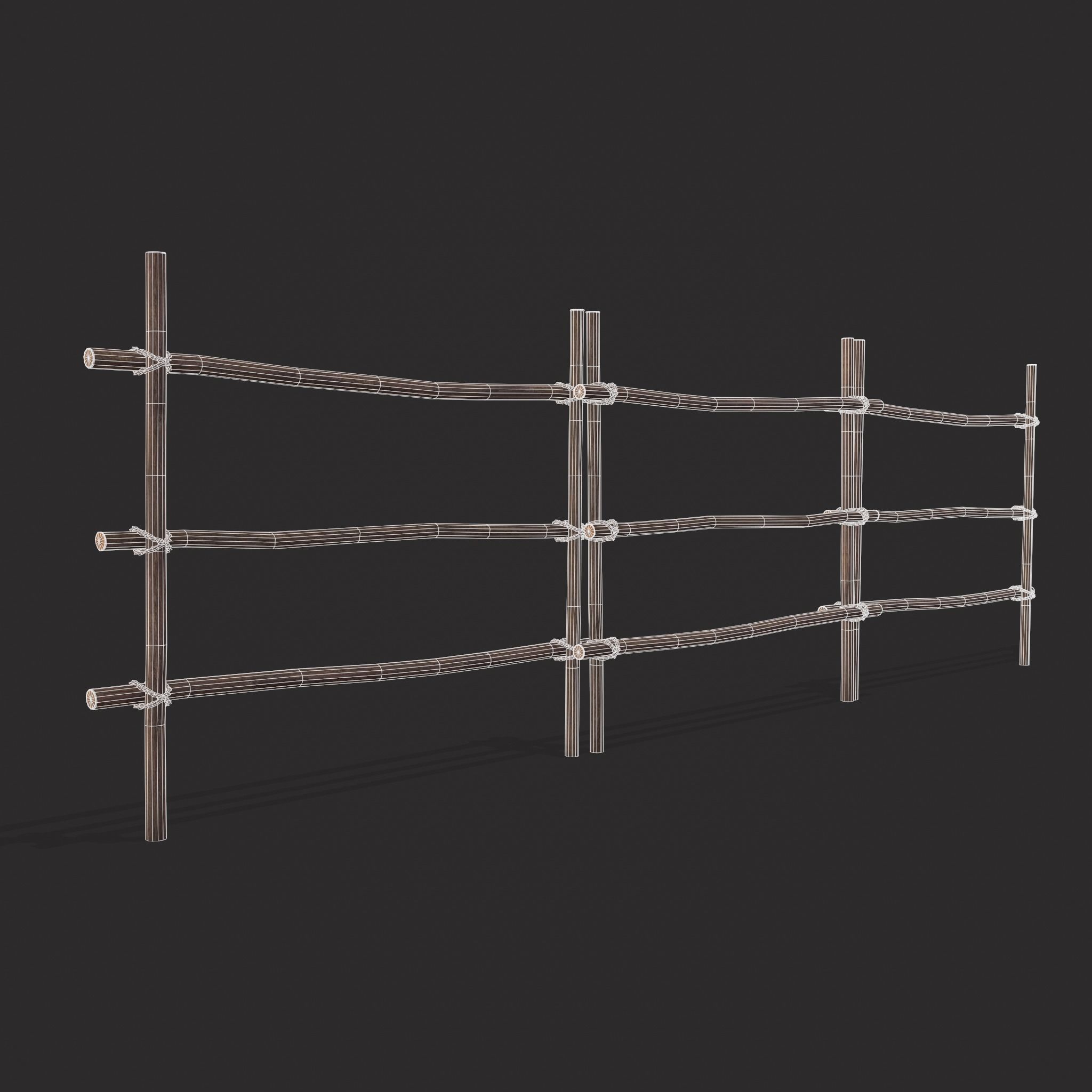 Small Animal Fences Low-poly 3D model_43