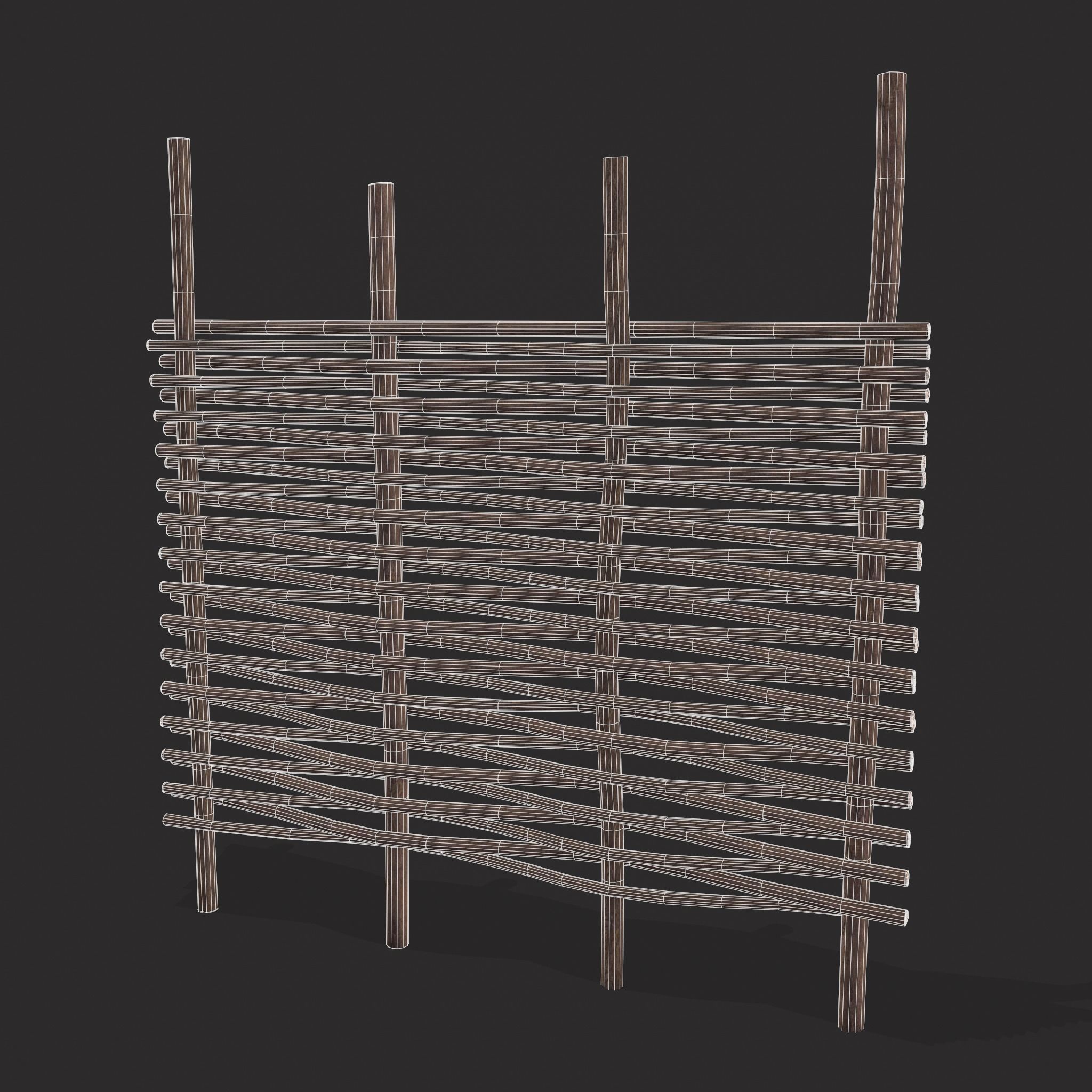 Small Animal Fences Low-poly 3D model_8