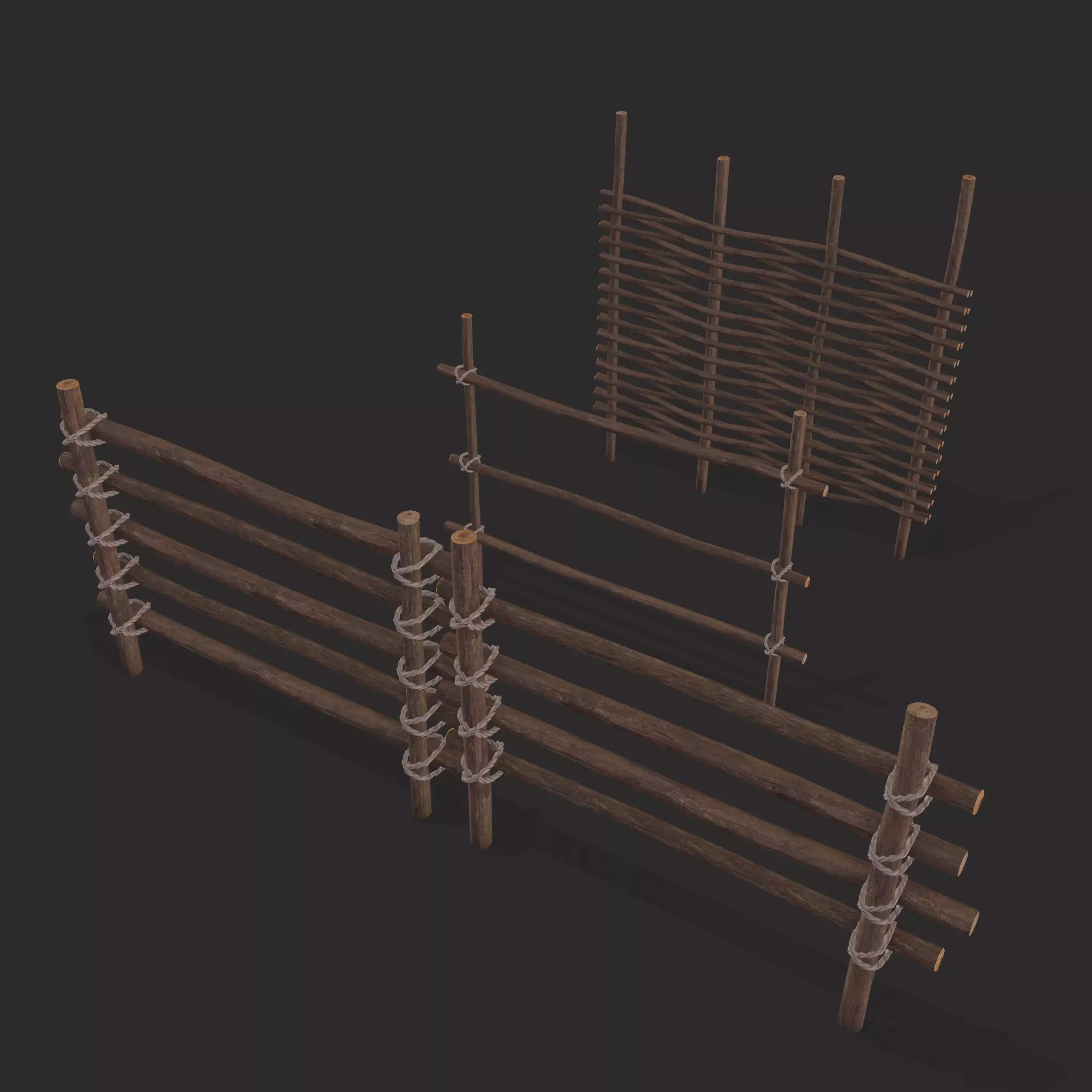 Small Animal Fences Low-poly 3D model_0