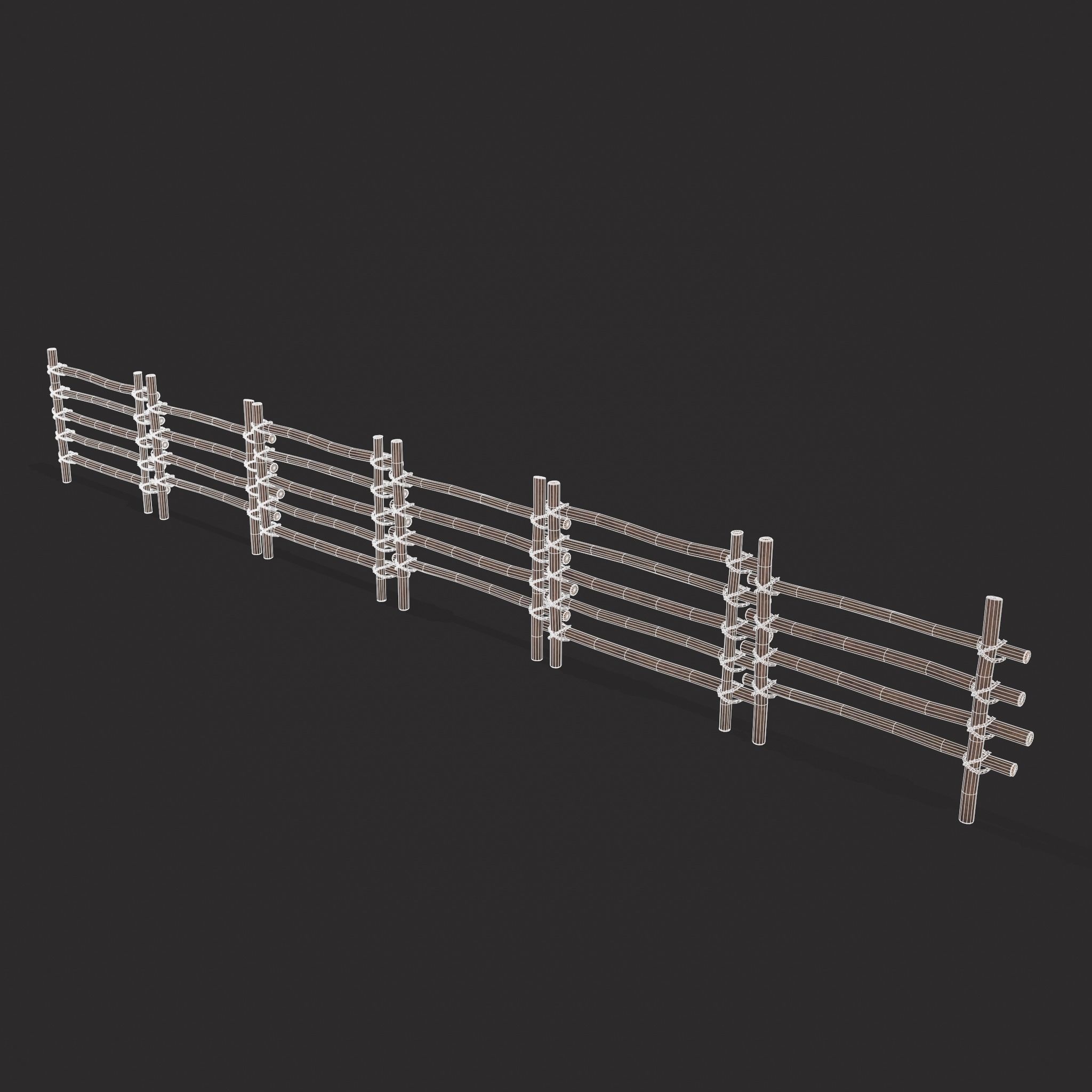 Small Animal Fences Low-poly 3D model_29