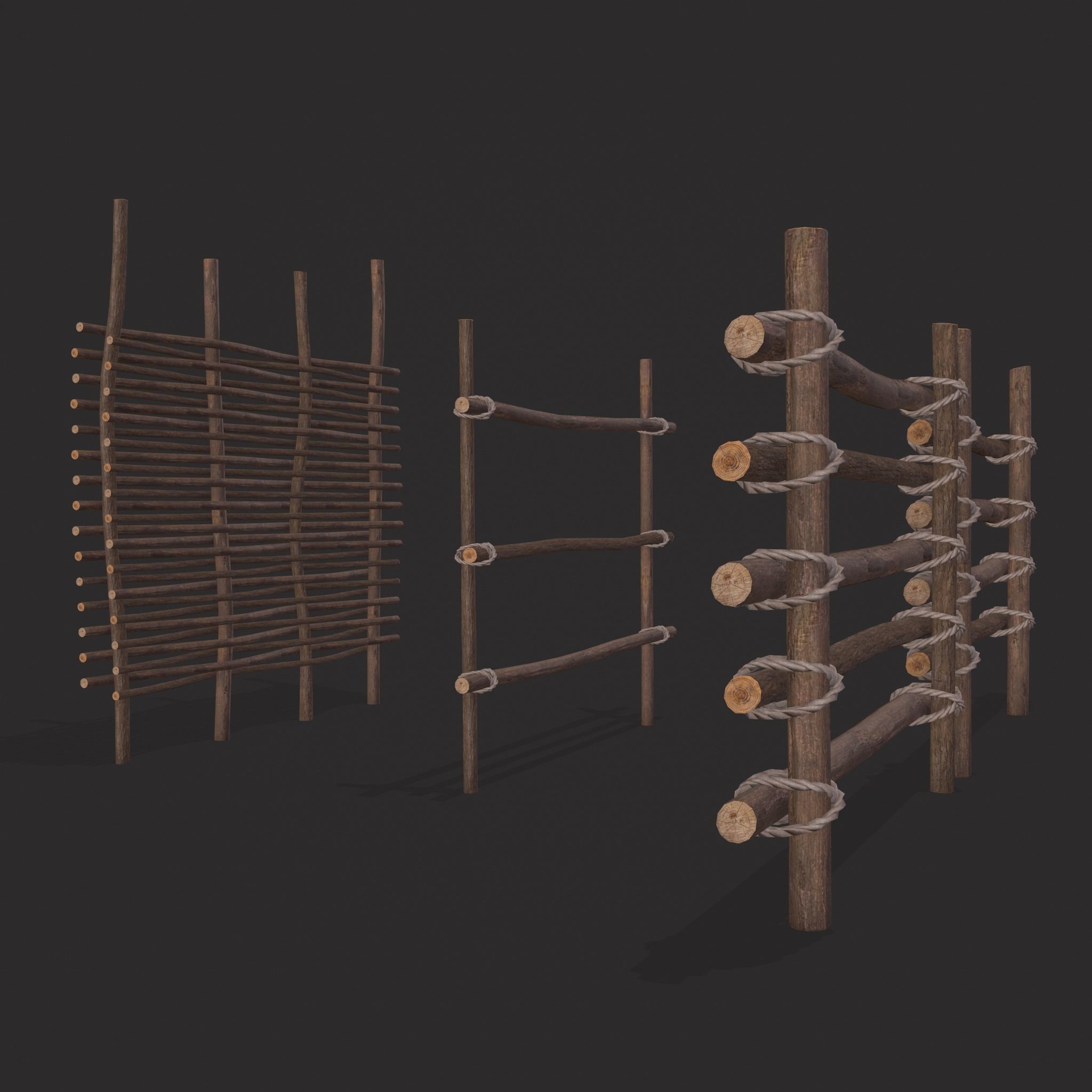 Small Animal Fences Low-poly 3D model_3