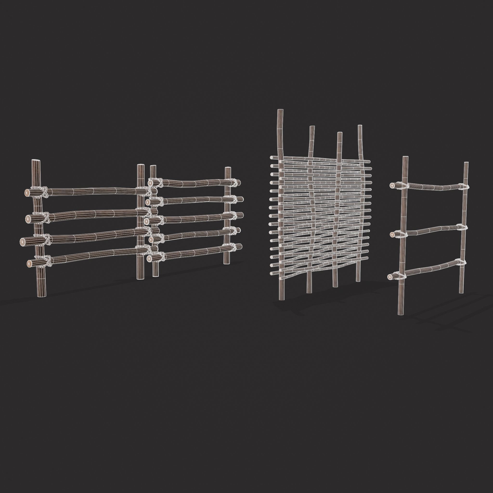 Small Animal Fences Low-poly 3D model_53