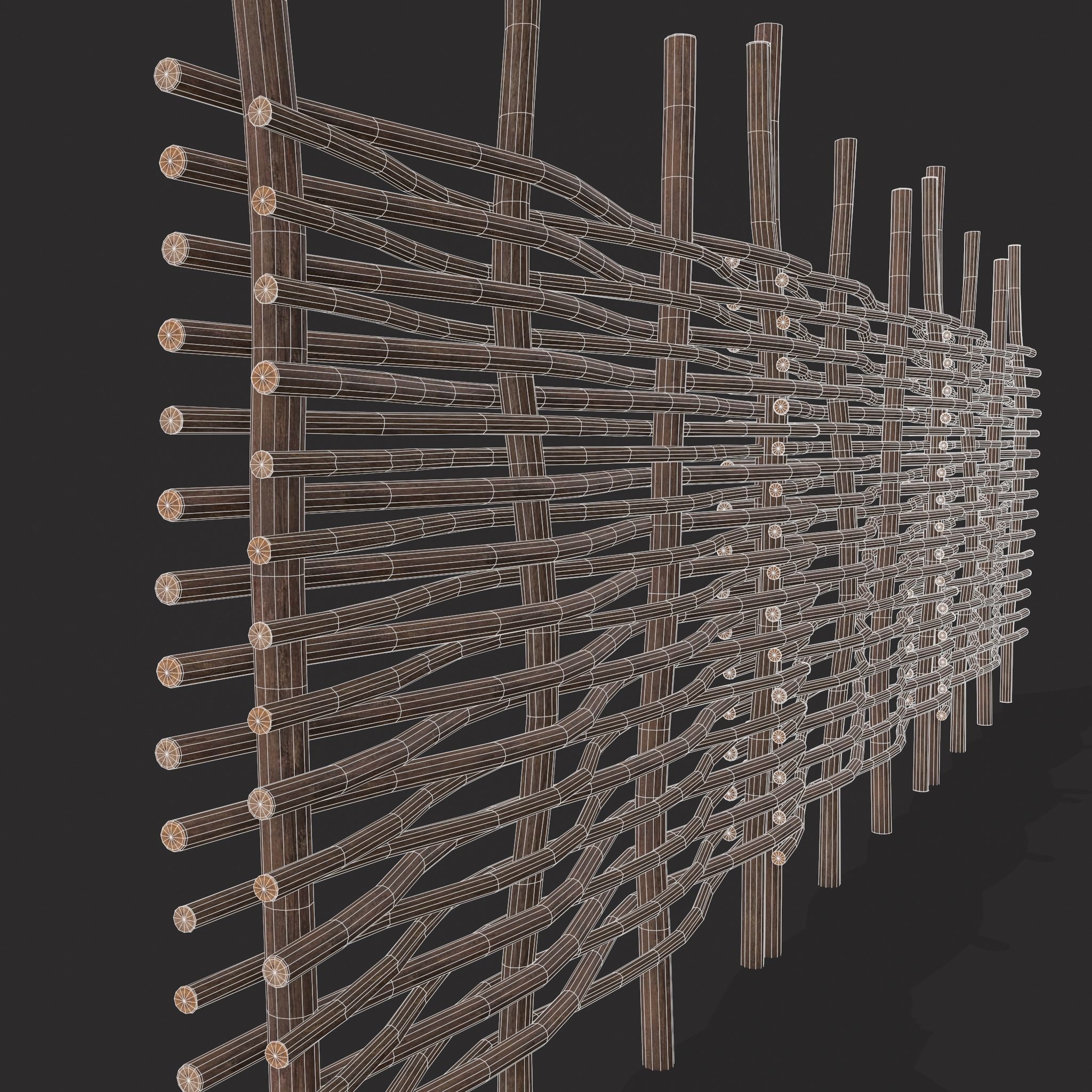 Small Animal Fences Low-poly 3D model_18