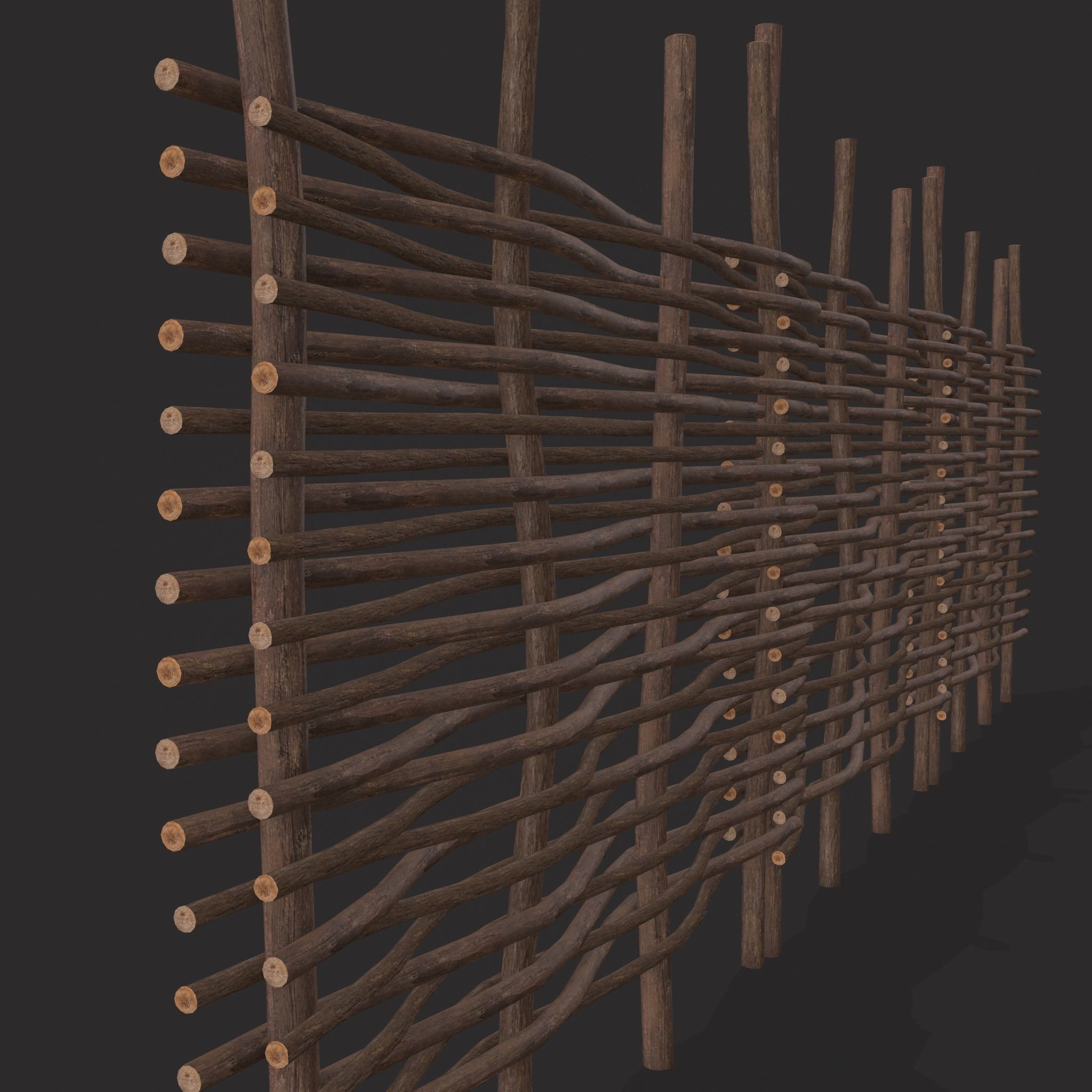 Small Animal Fences Low-poly 3D model_17