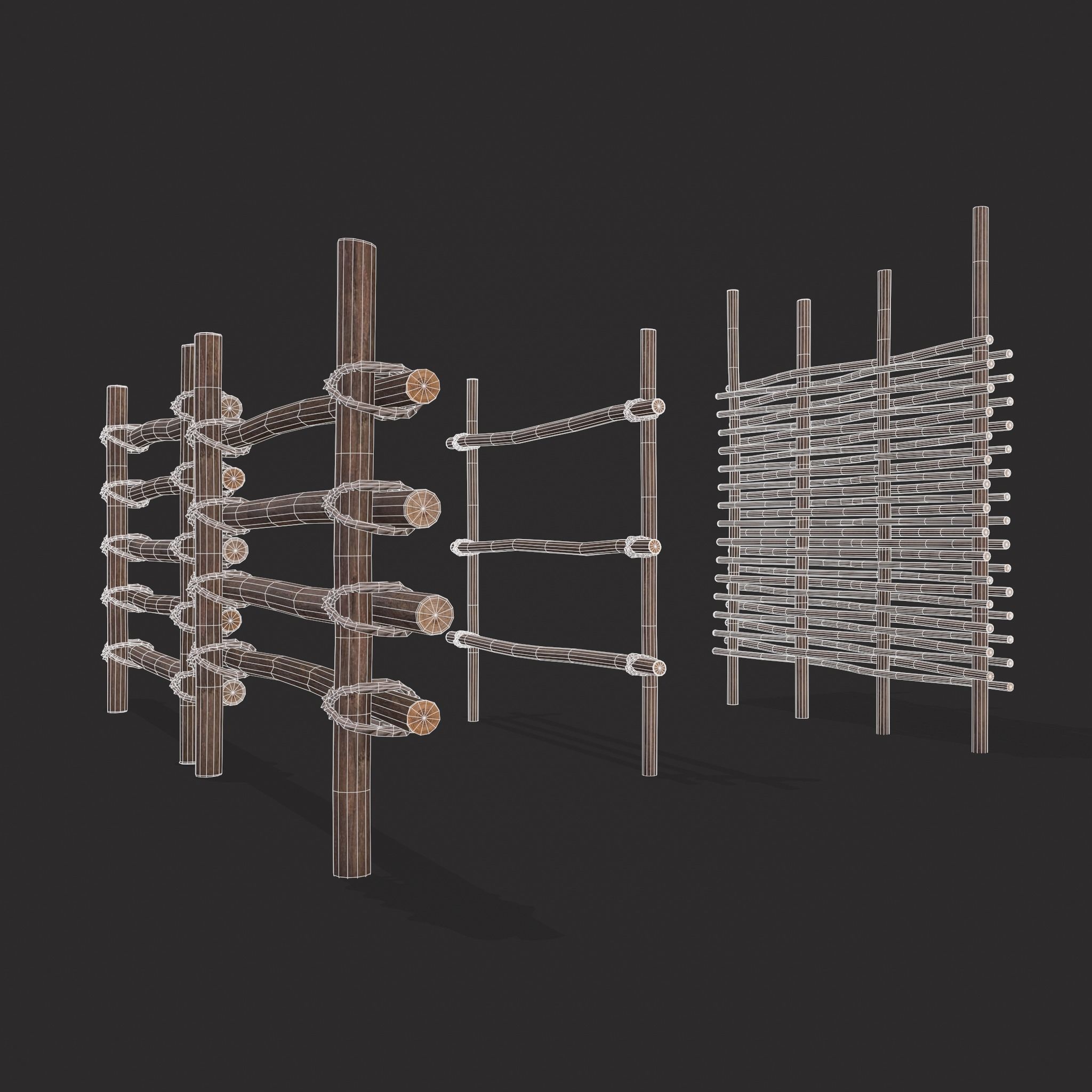 Small Animal Fences Low-poly 3D model_6