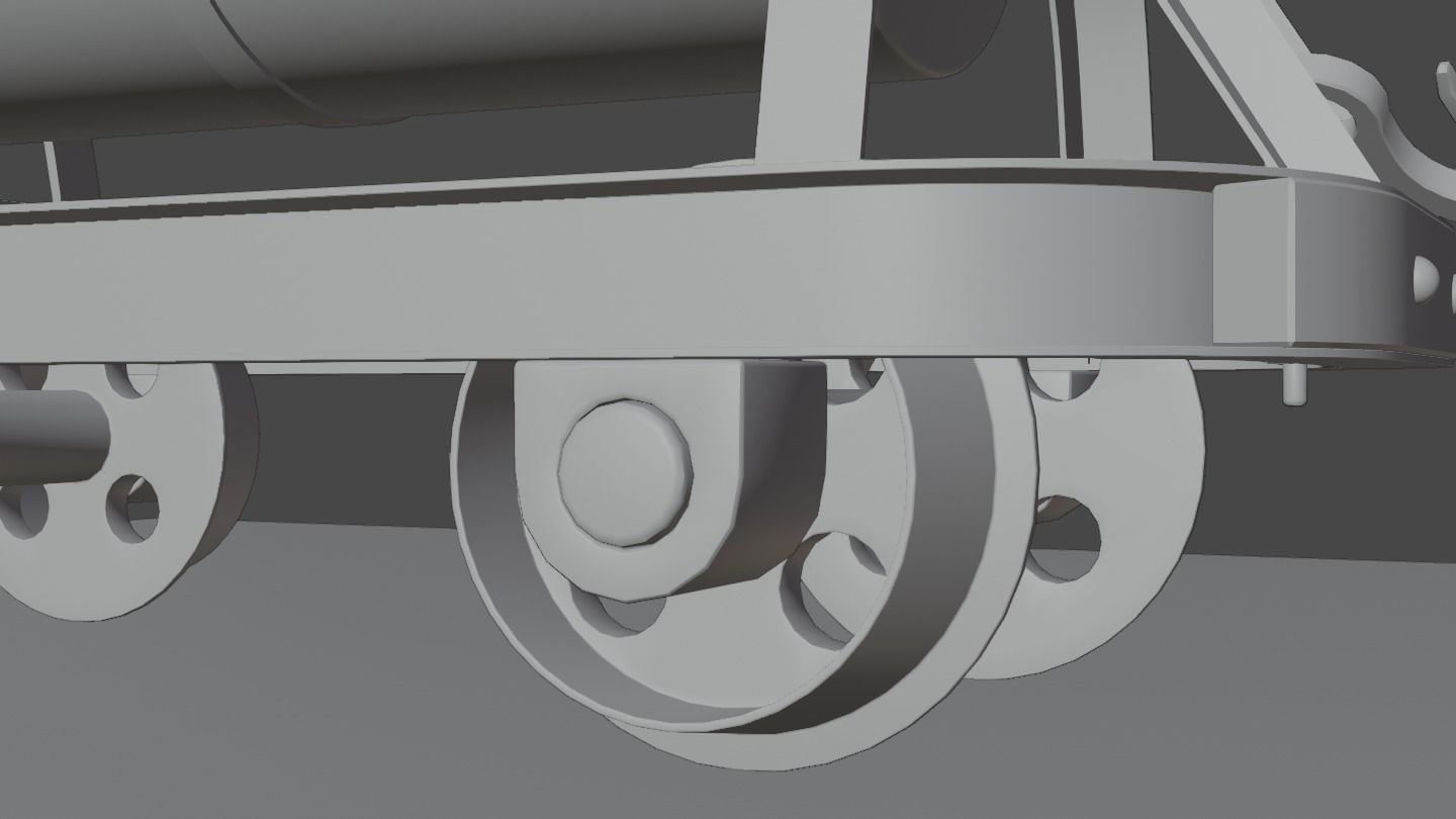 Old Mine Cart Low-poly 3D model_49