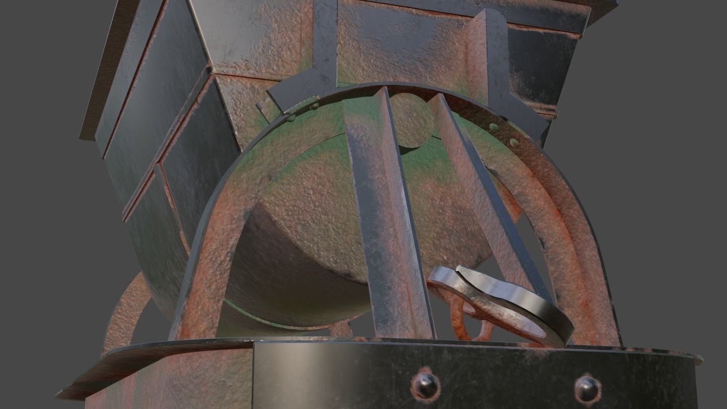 Old Mine Cart Low-poly 3D model_37